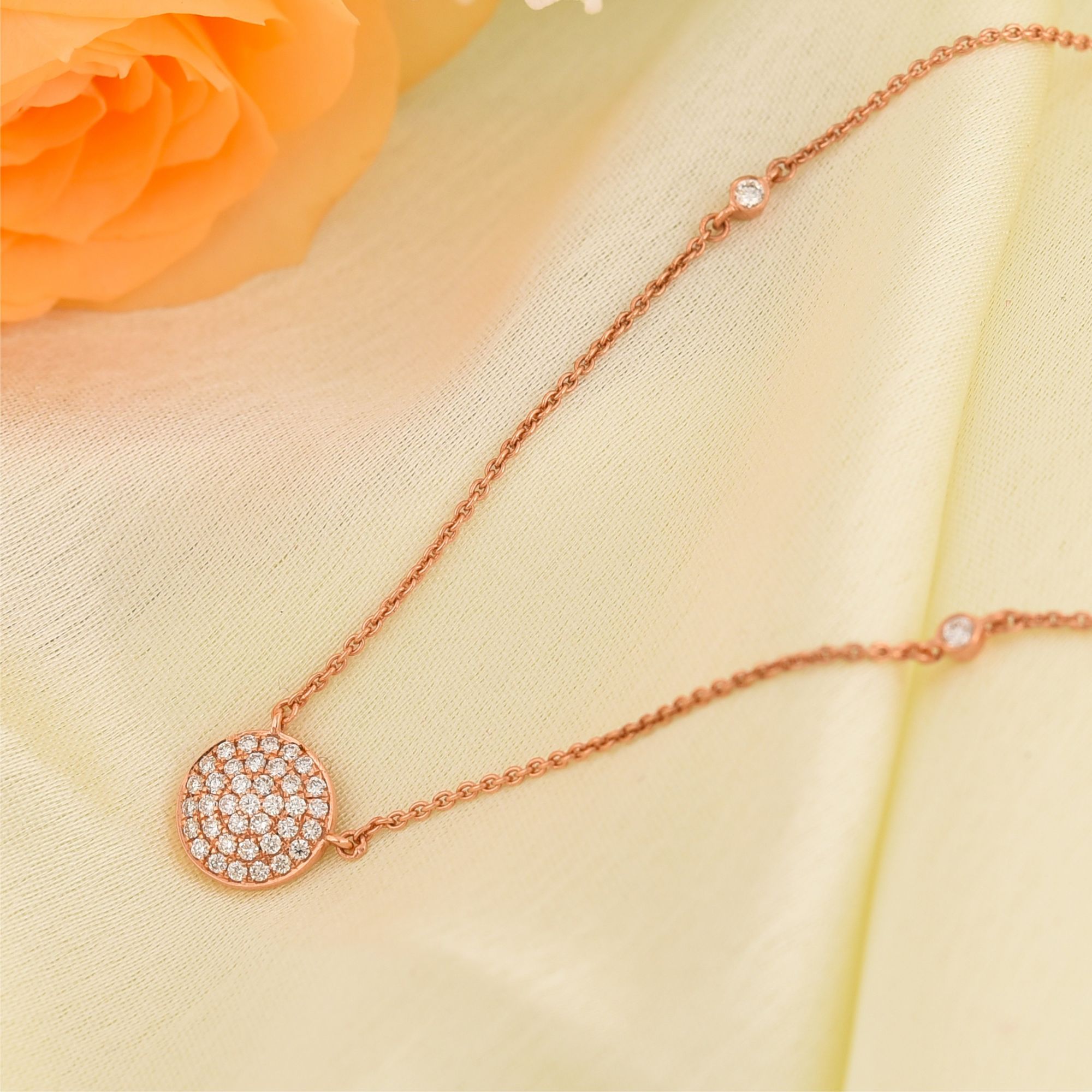 Rose Gold Diamond Necklace