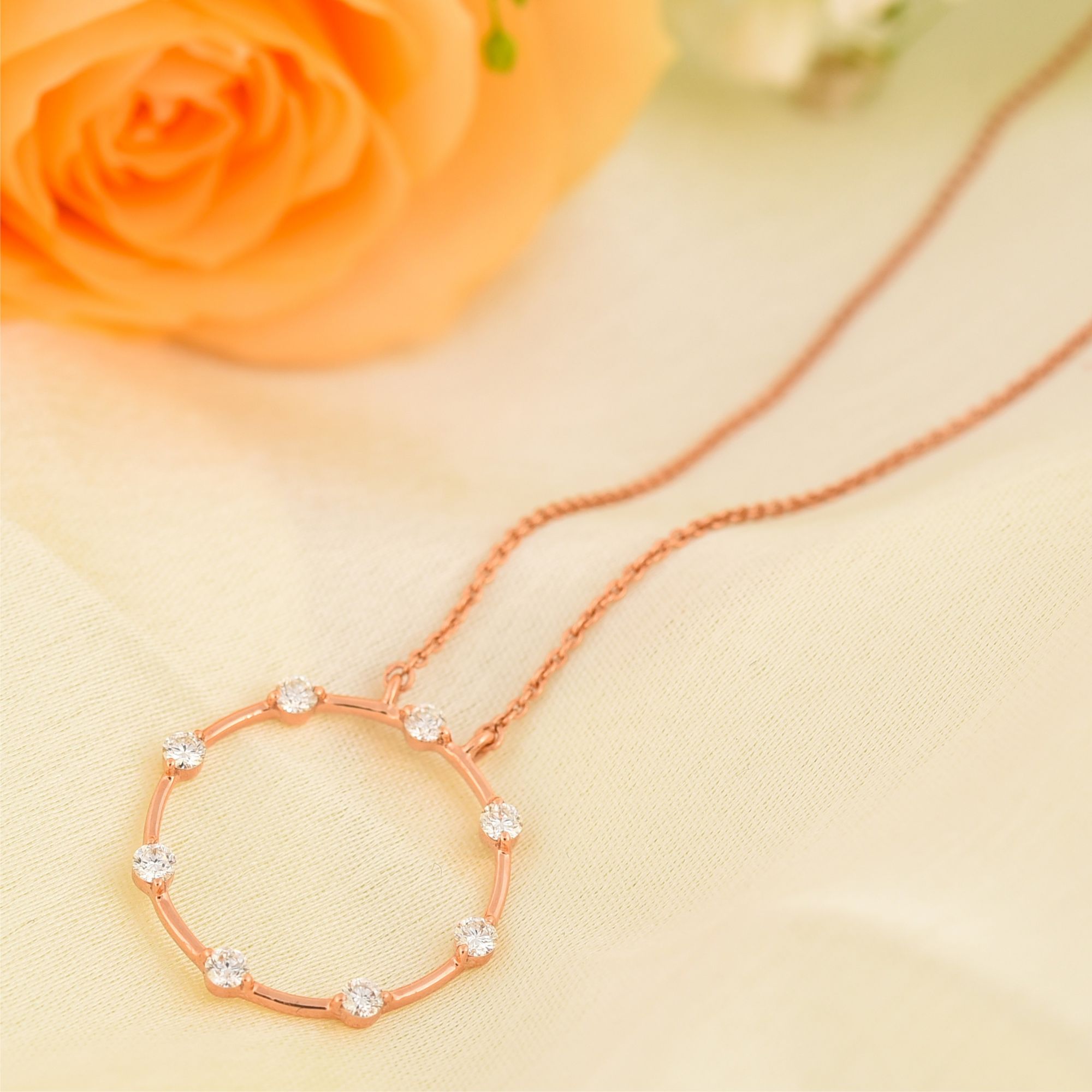 Rose Gold Diamond Necklace