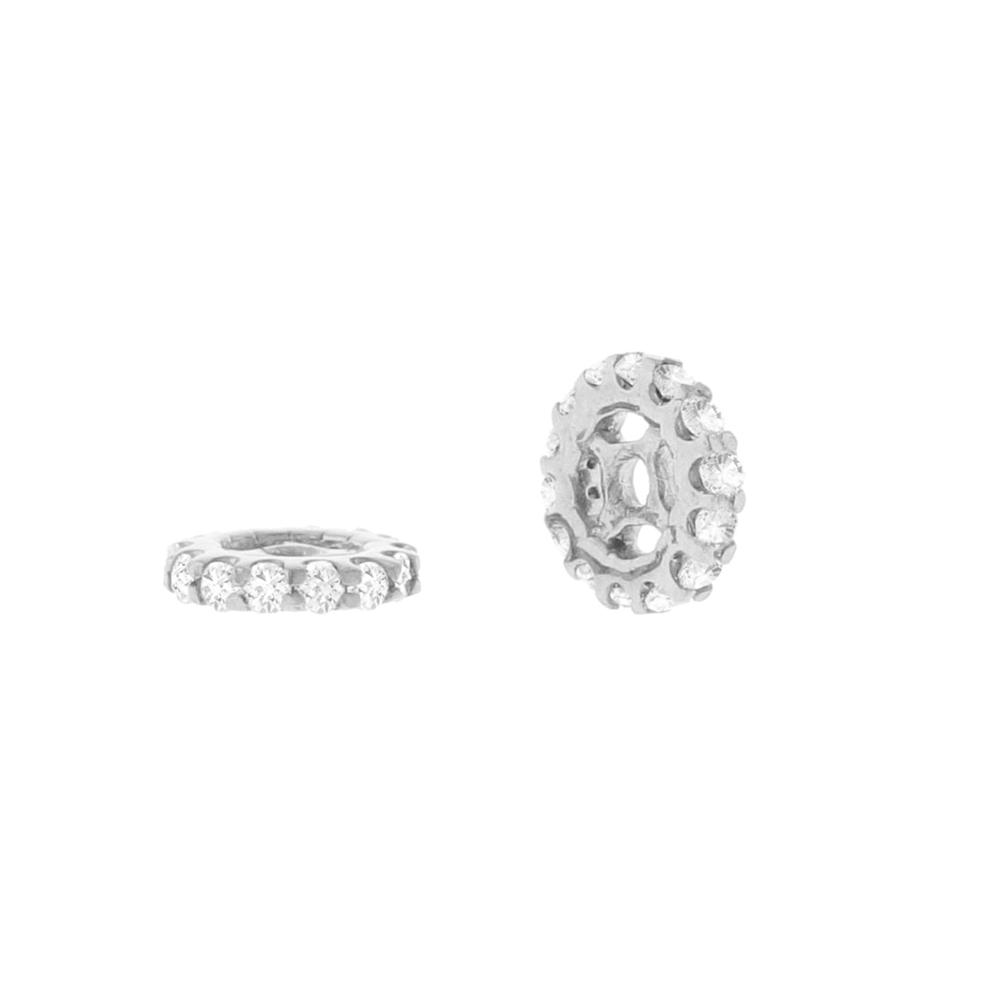 White Gold Single line Diamond Rondelle