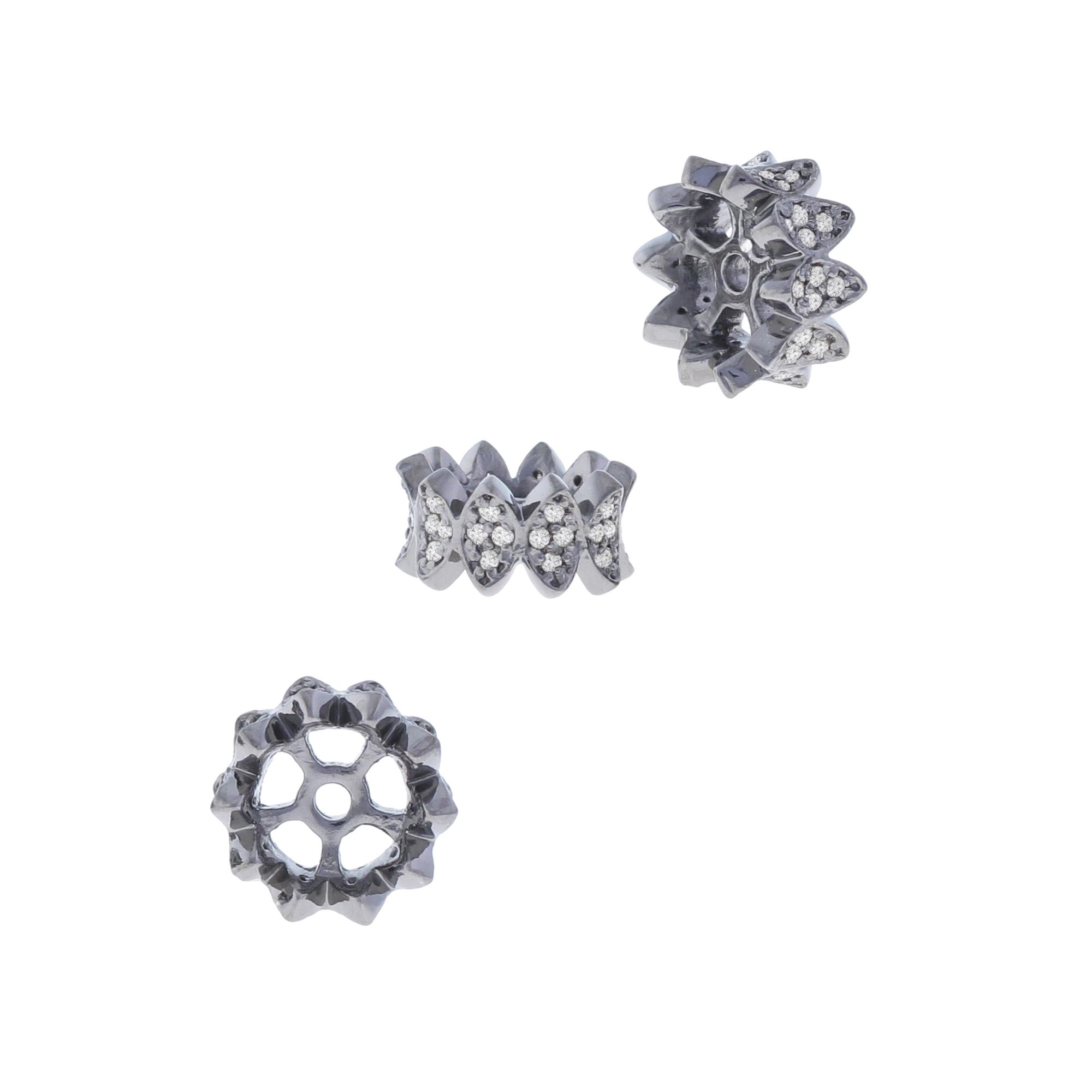 Sterling Silver Diamond Rondelle