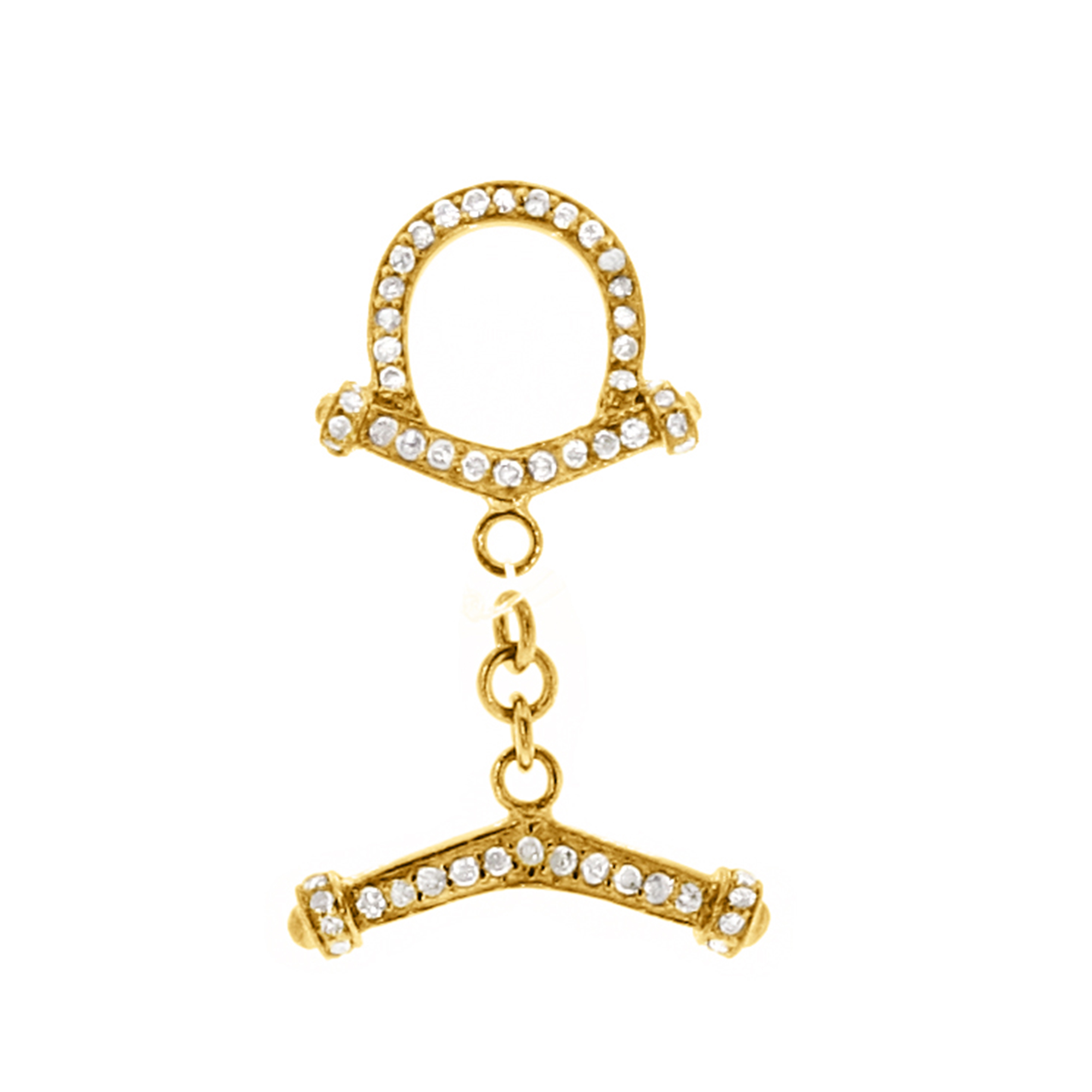 Yellow Gold Diamond Toggle Lock