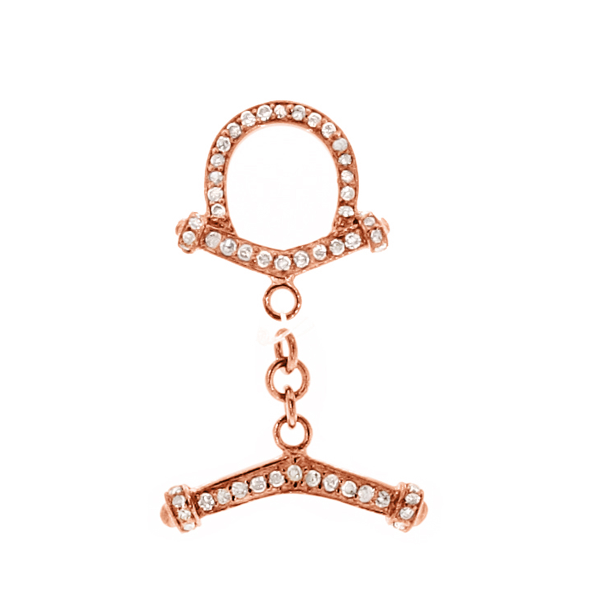 Rose Gold Diamond Toggle Lock