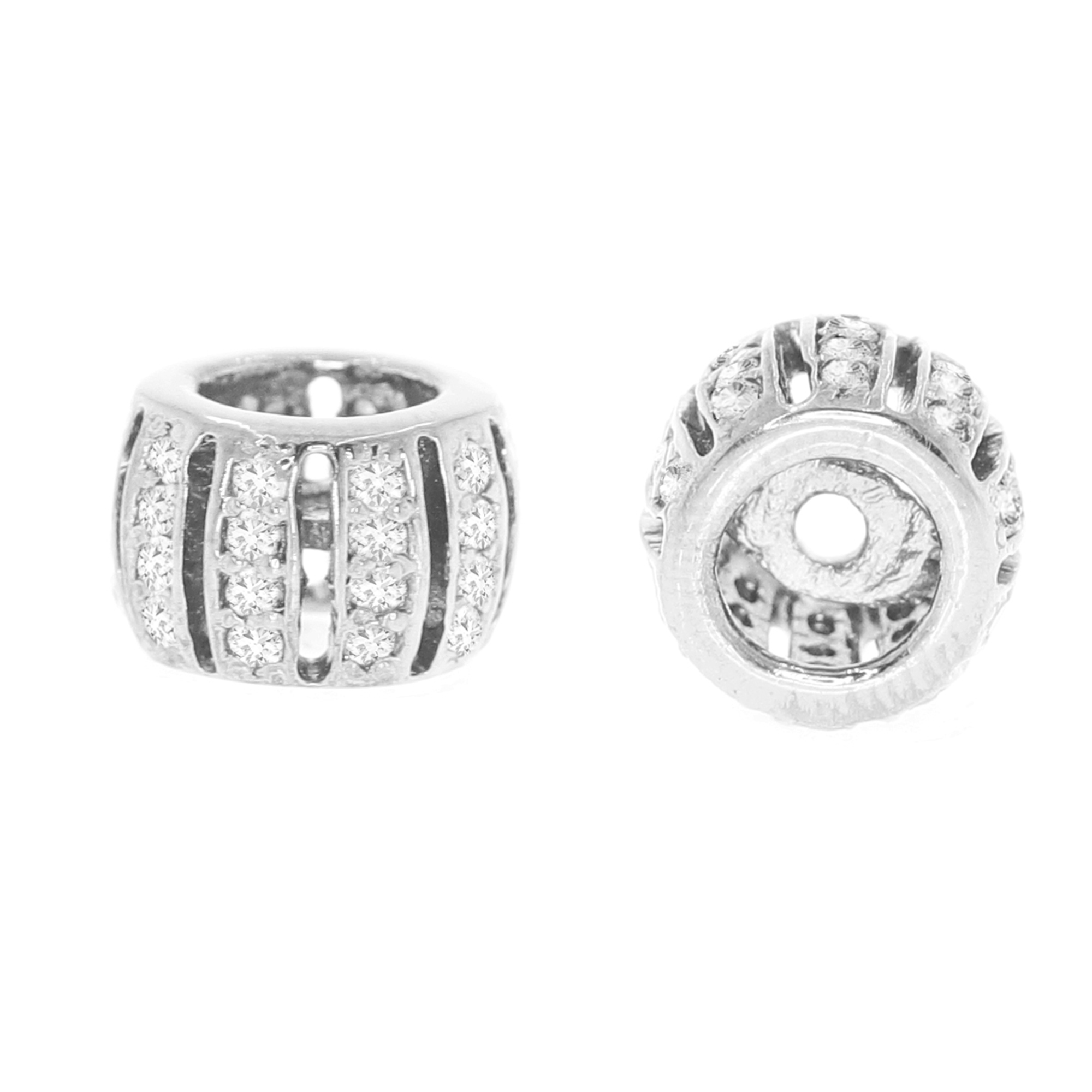White Gold Thick Rondelle