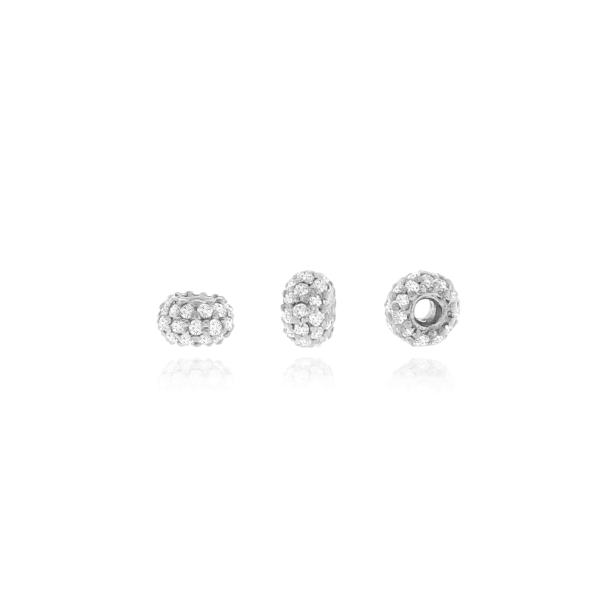 White Gold Three line Diamond Rondelle