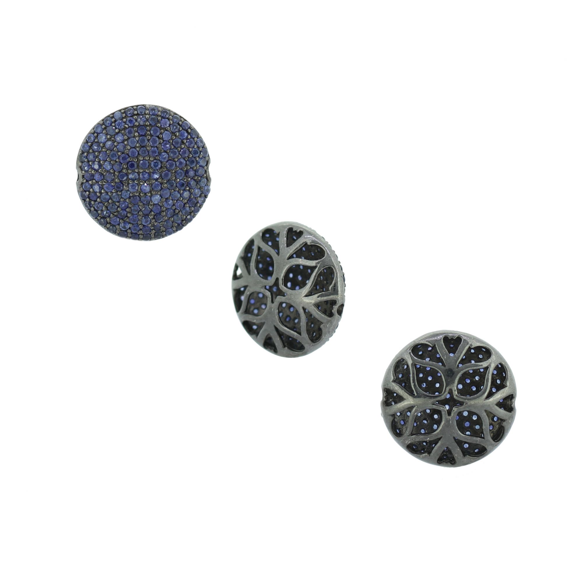 Sterling Silver 19 X 7MM Sapphire Beads