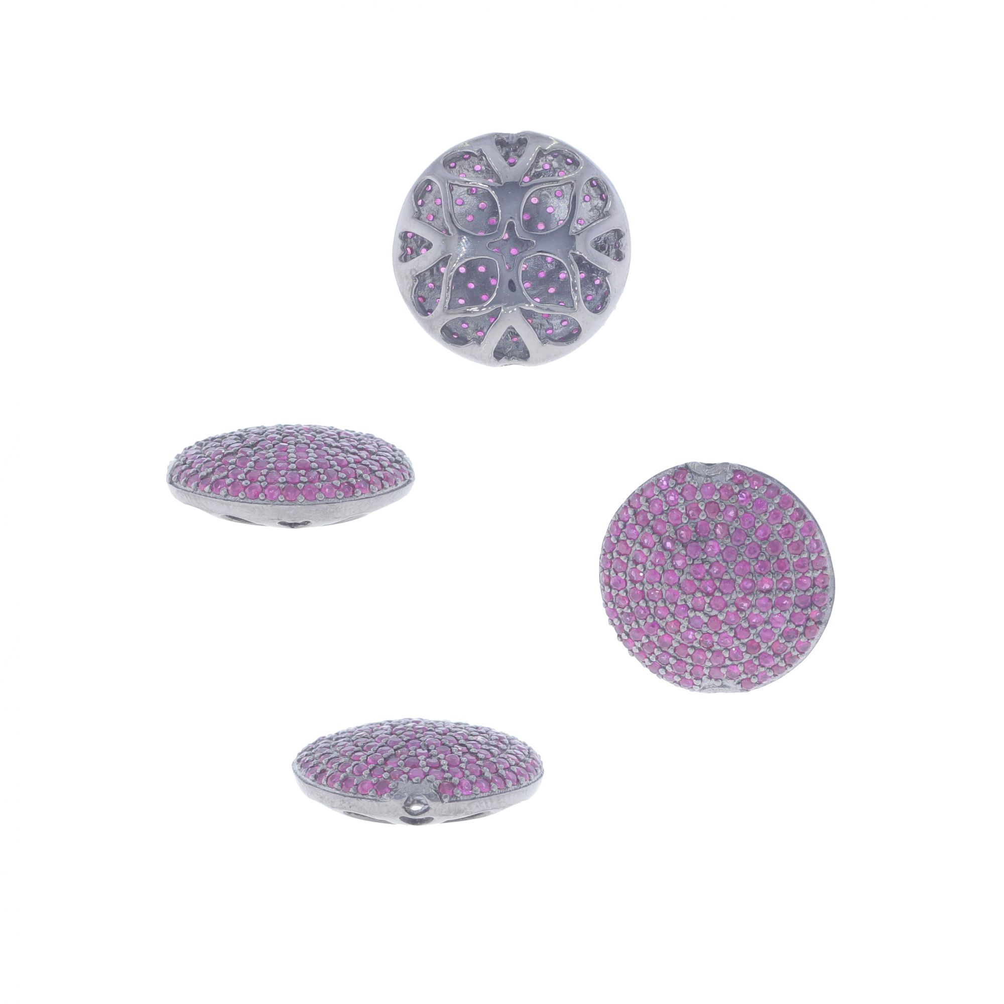 Sterling Silver 19 X 7MM Ruby Beads