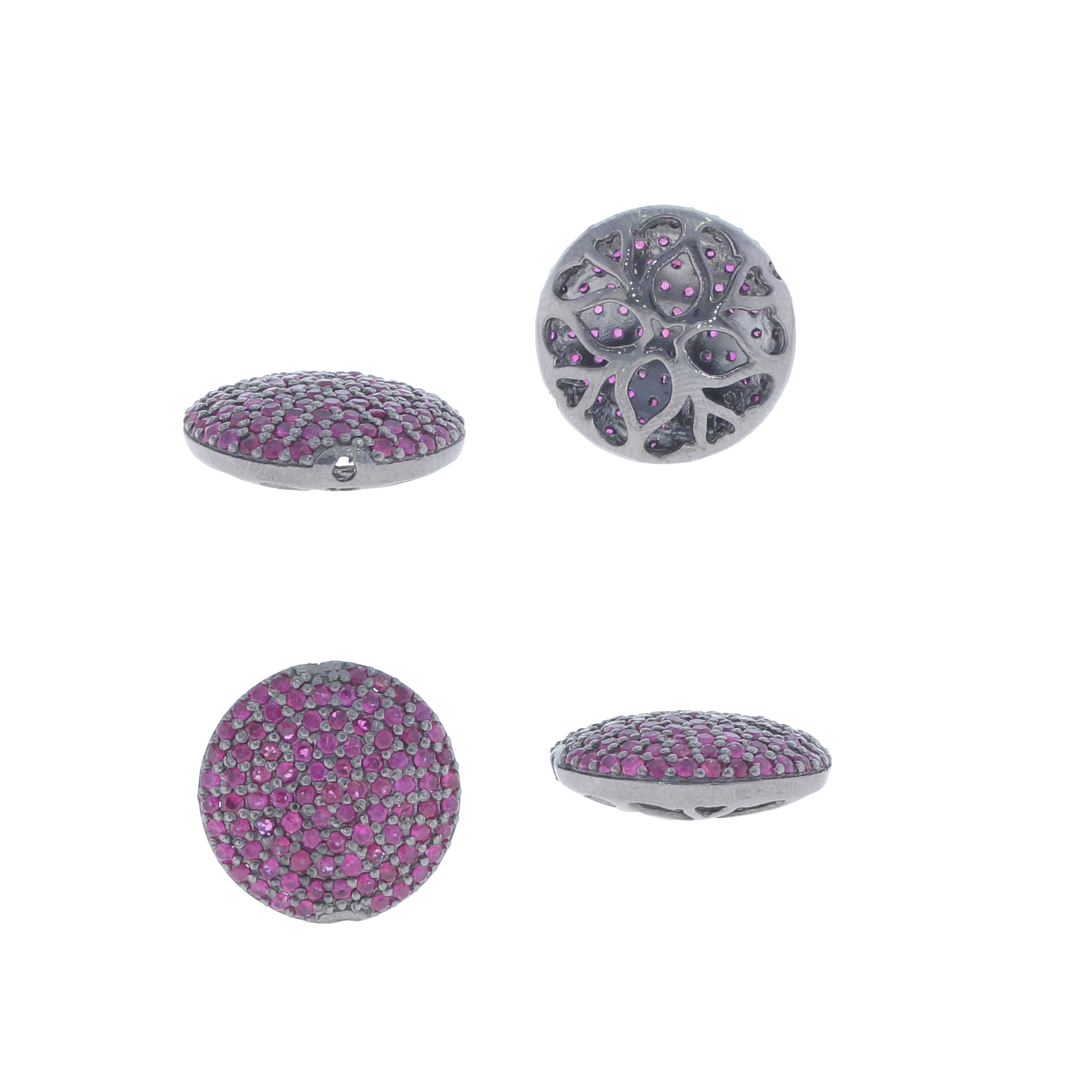 Sterling Silver16MM Ruby Beads