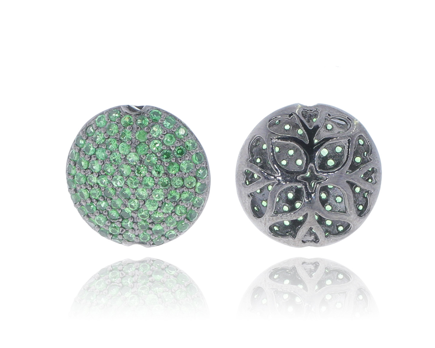 Sterling Silver 16MM T-savorite Beads