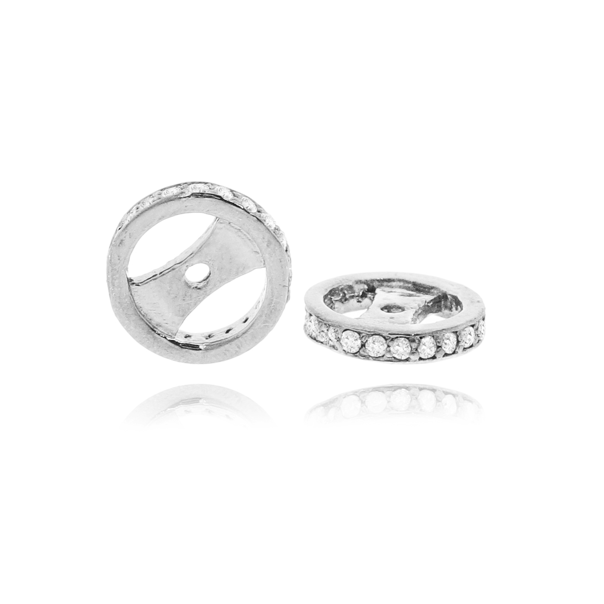 White Gold Single line Diamond Rondelle