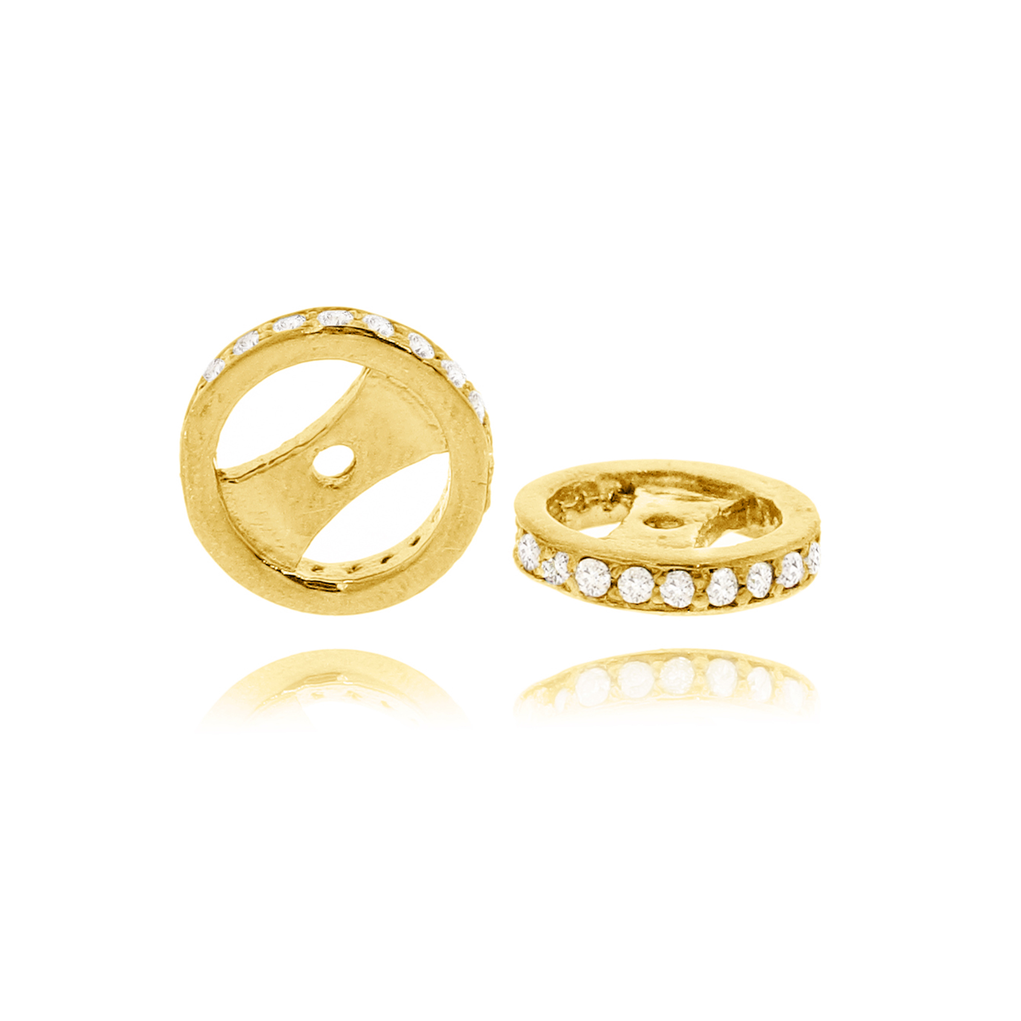 Yellow Gold Single line Diamond Rondelle