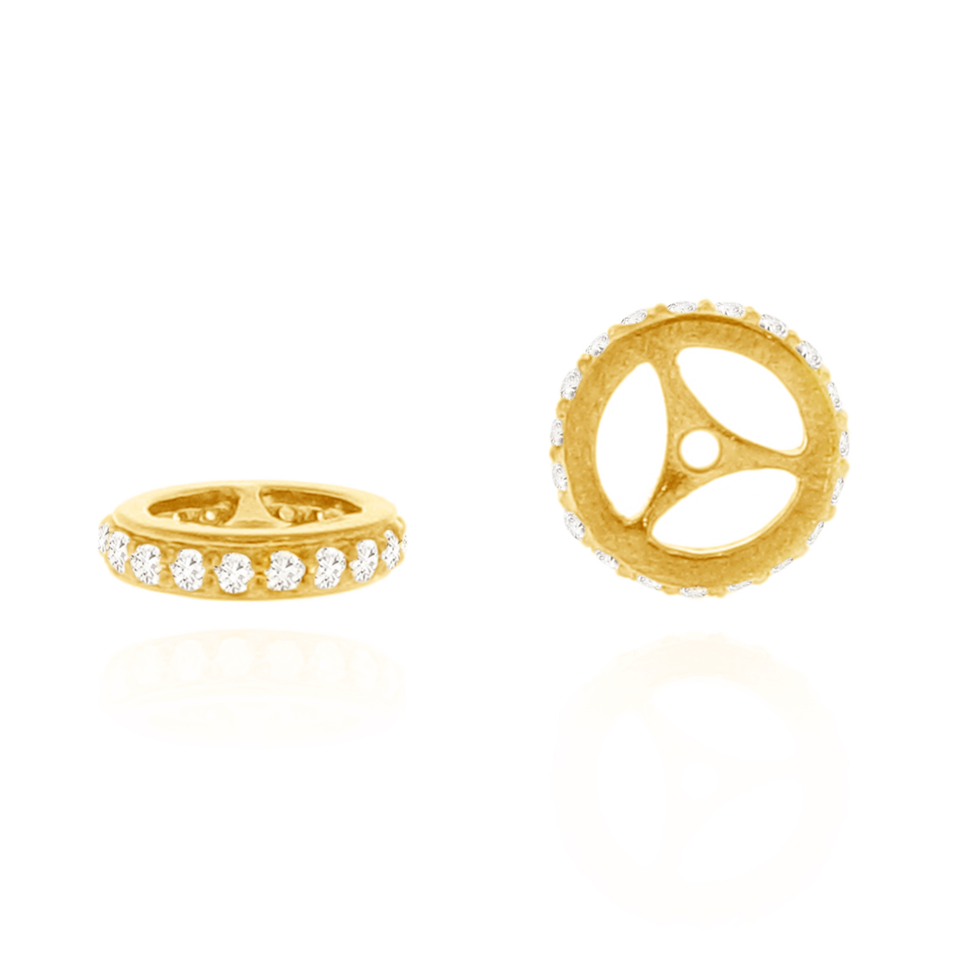 Yellow Gold Single line Diamond Rondelle