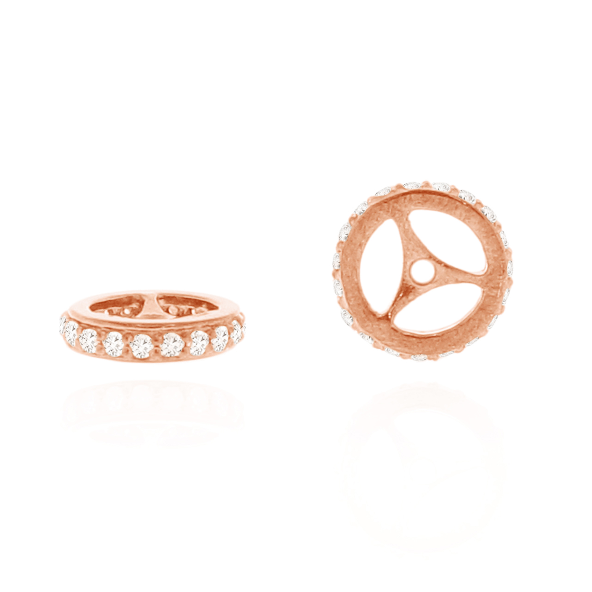 Rose Gold Single line Diamond Rondelle