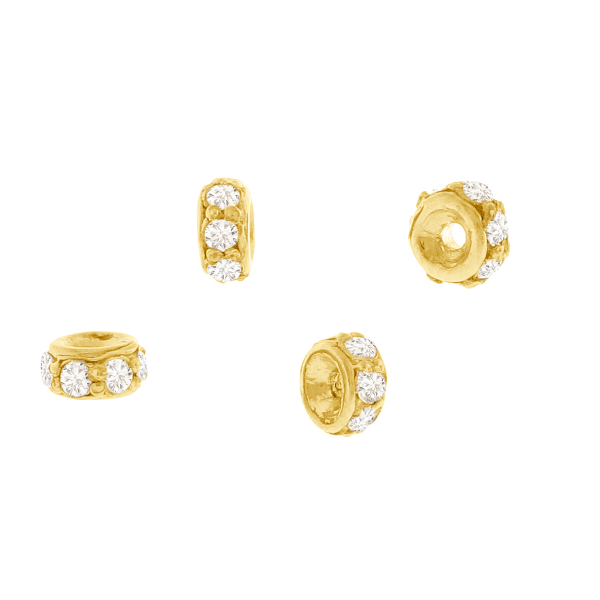 Yellow Gold Single line small Rondelle