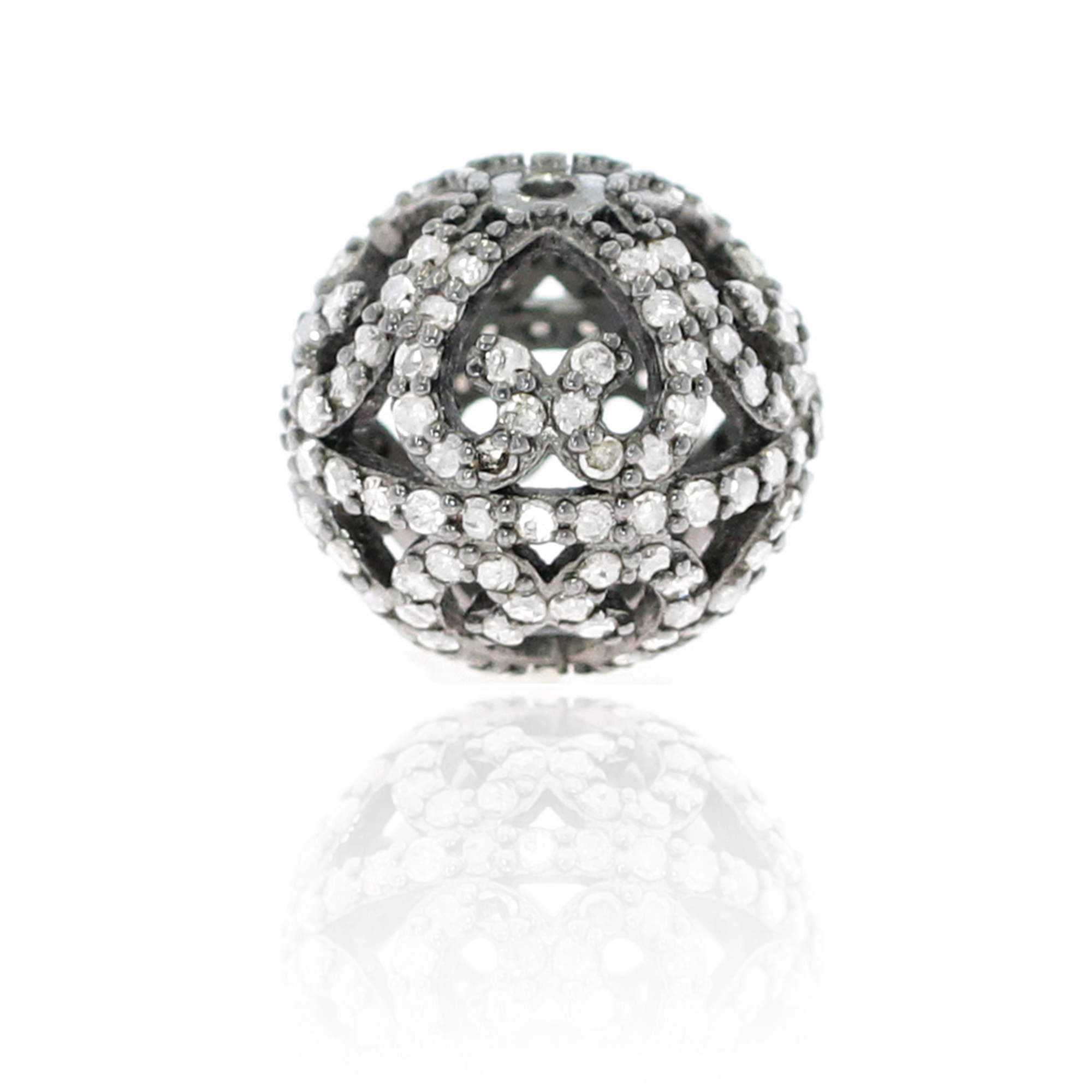 Sterling Silver diamond bead