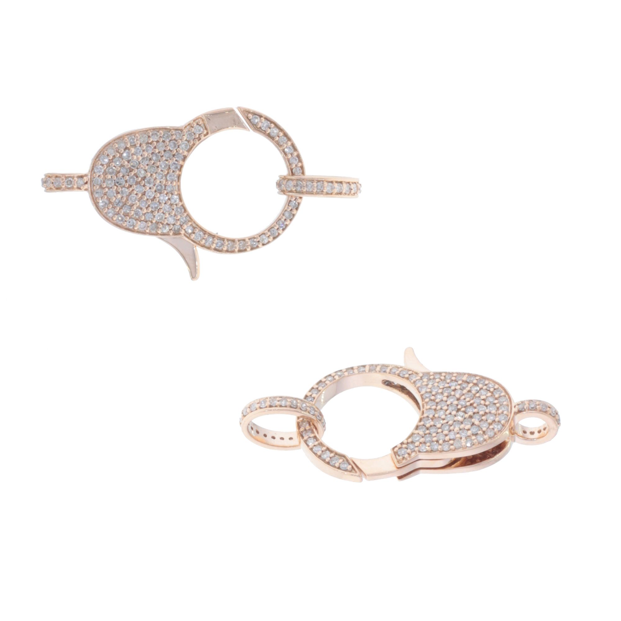 Rose Gold Pave Diamond Lock