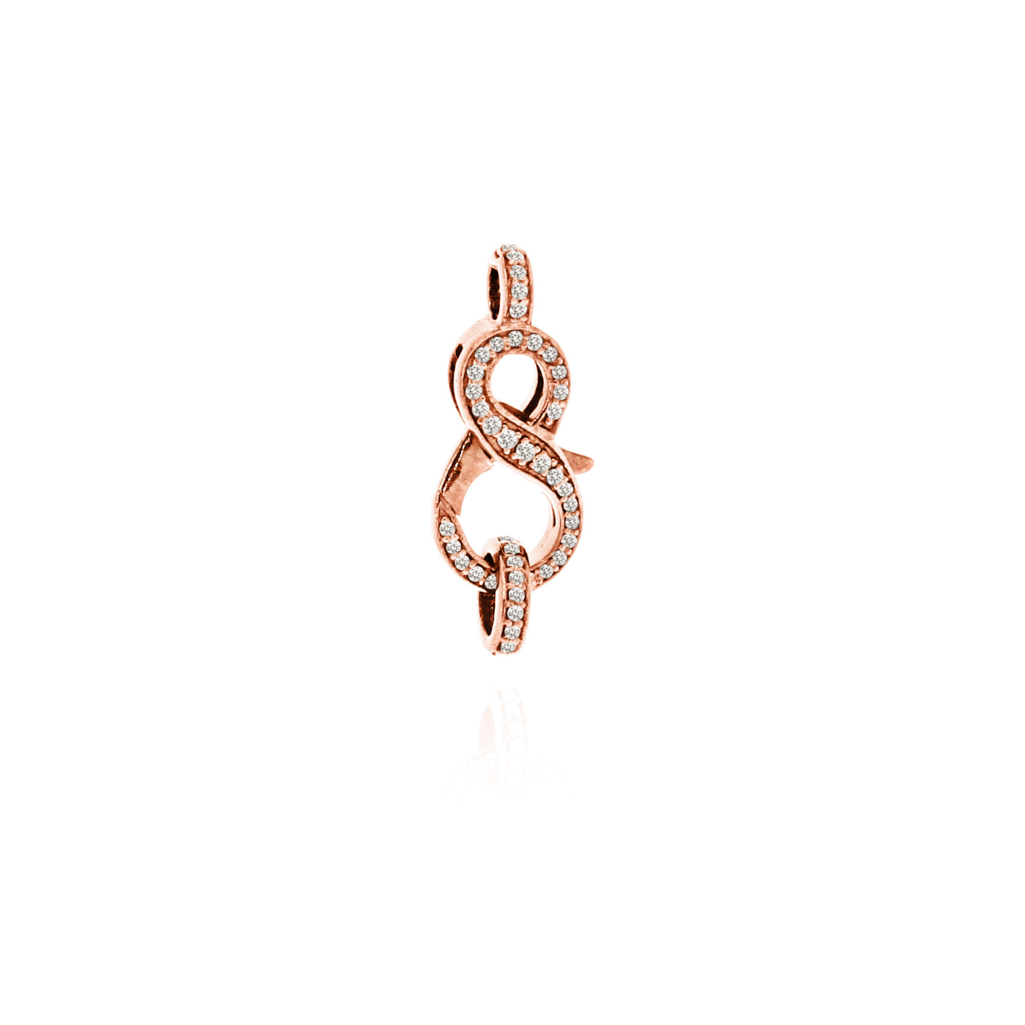 Rose Gold Pave Diamond Spring Lock