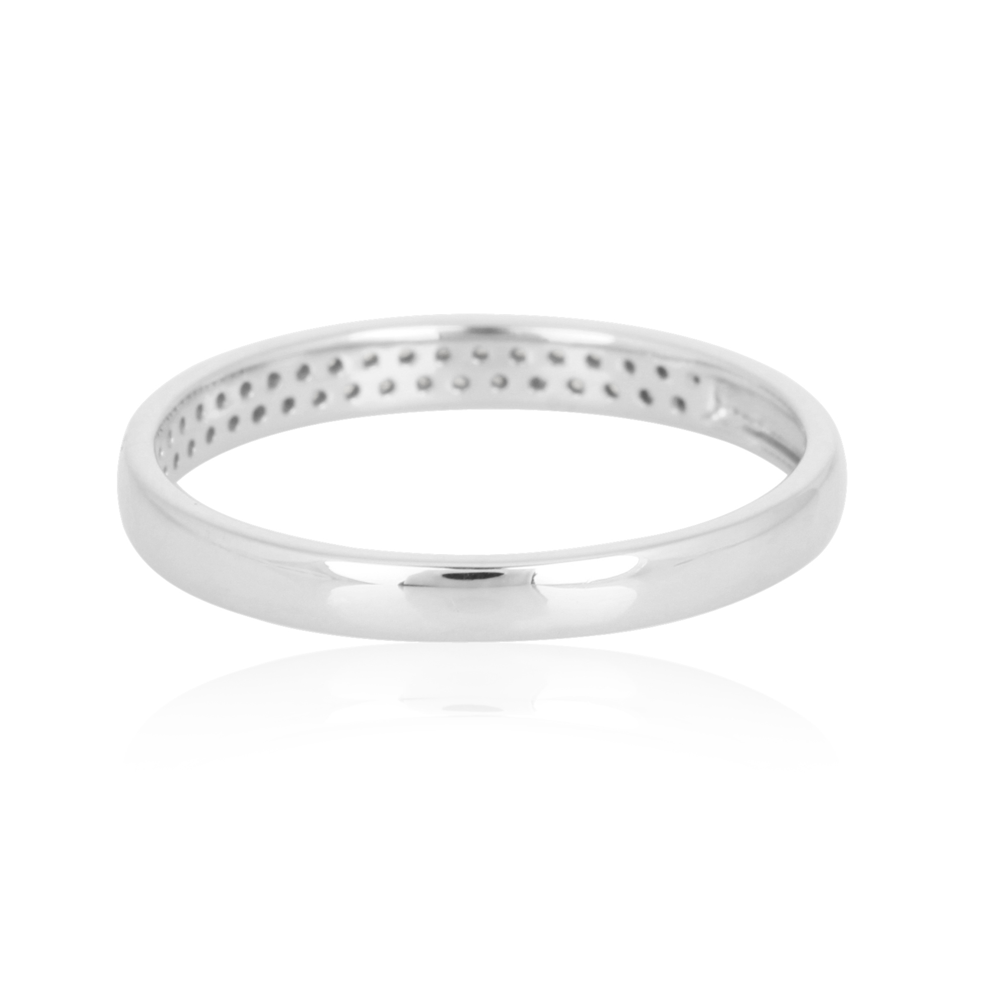 White Gold Two Line Diamond Midi Band Ring