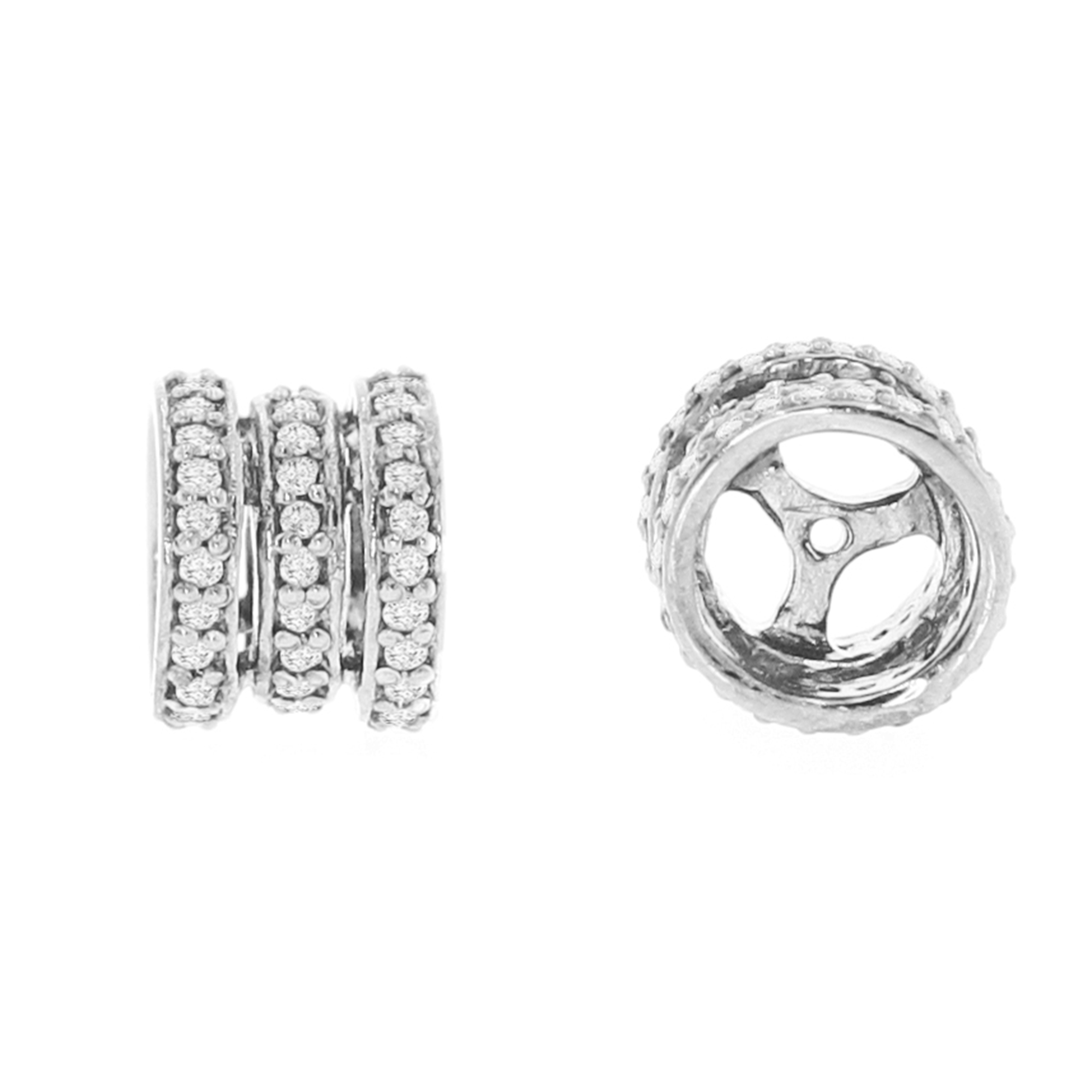 White Gold Triple Line Diamond Rondelle