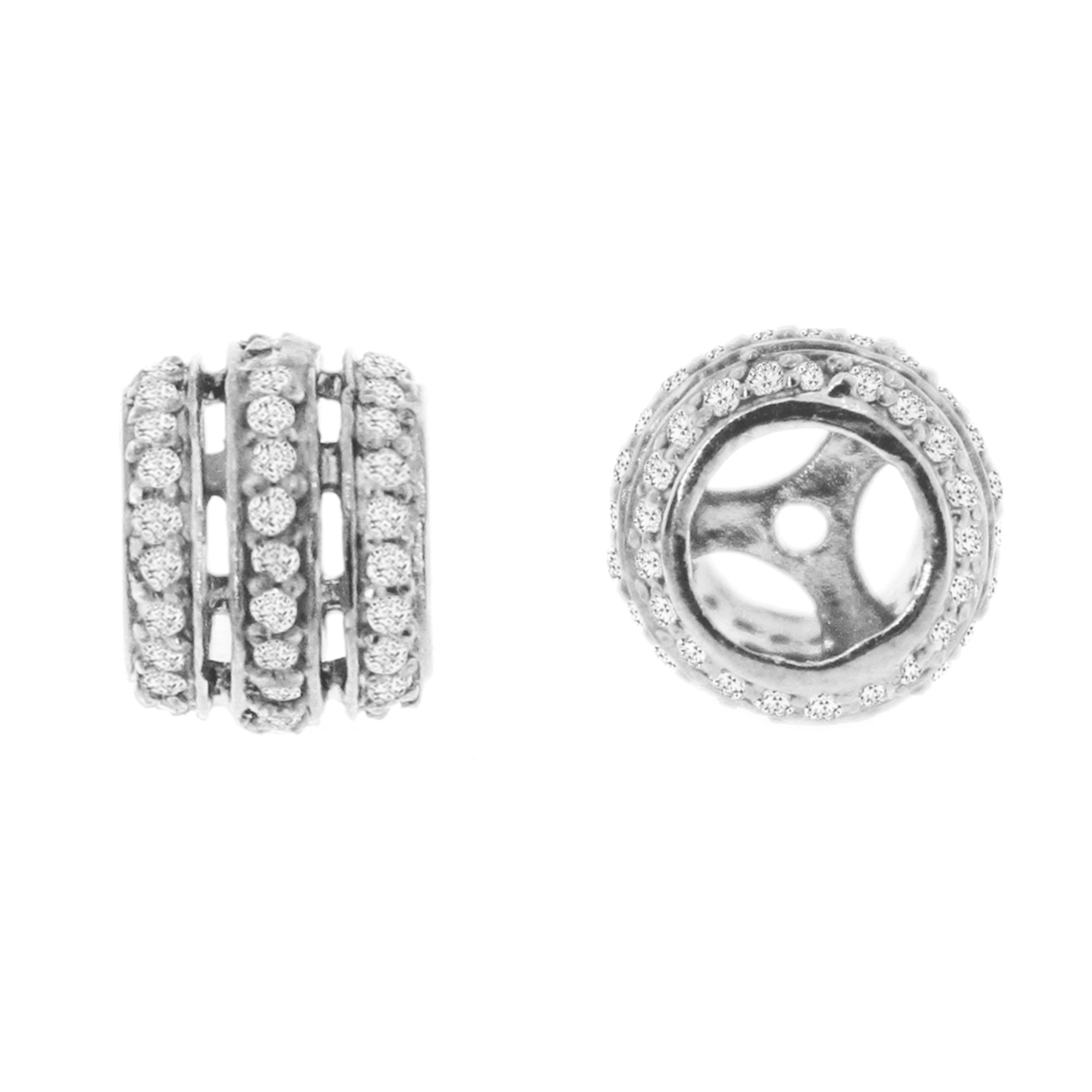 White Gold Triple Line Diamond Rondelle