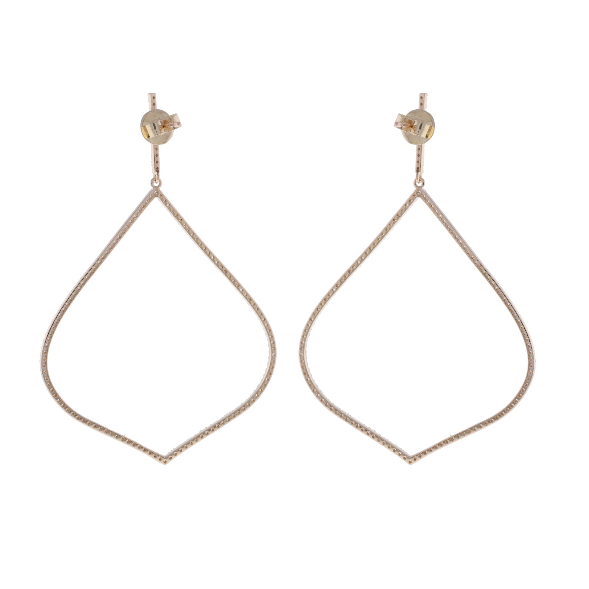 Sterling Silver Single Line Leaf Shaped Danglers