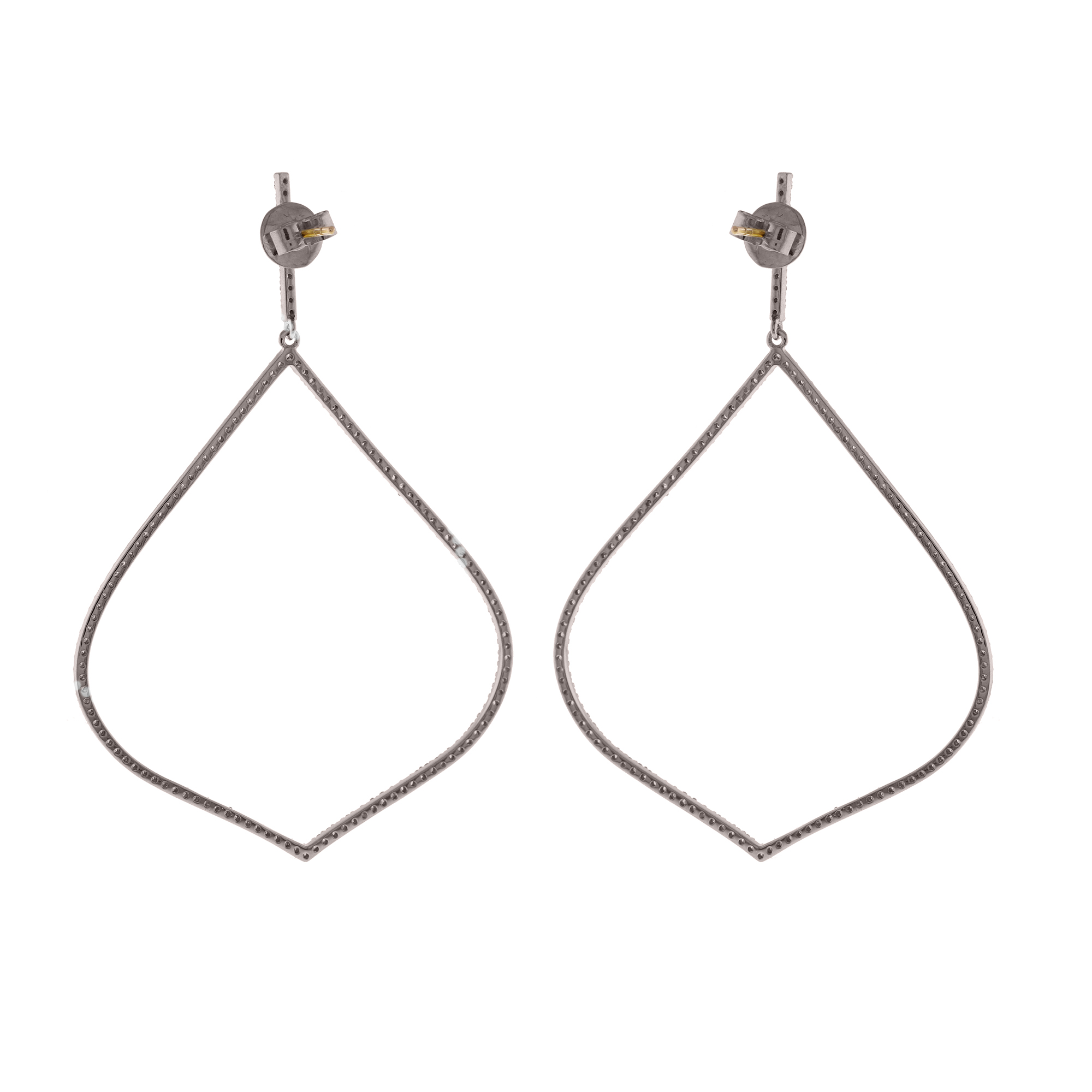 Sterling Silver Single Line Leaf Shaped Danglers