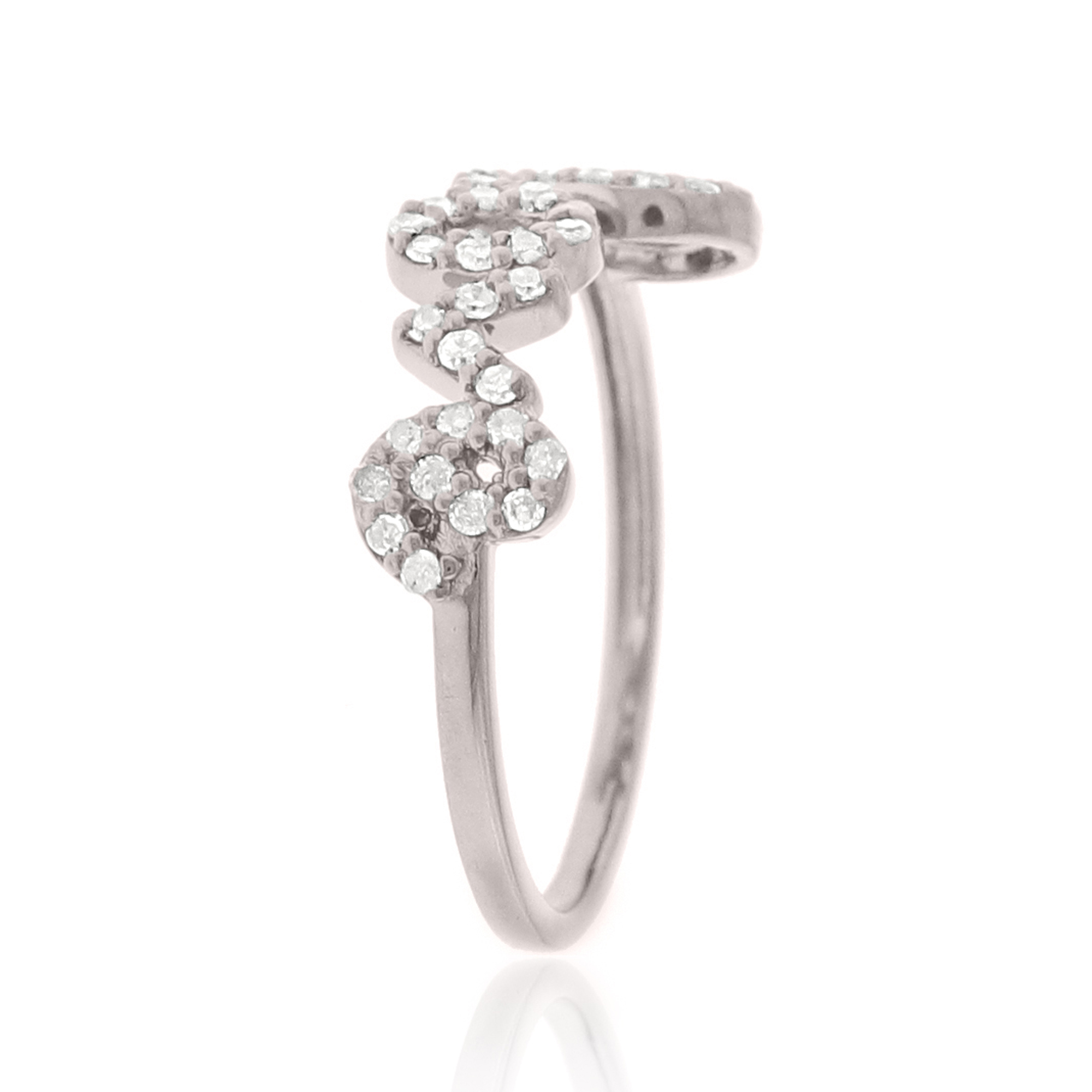 Sterling Silver Love Diamond Ring