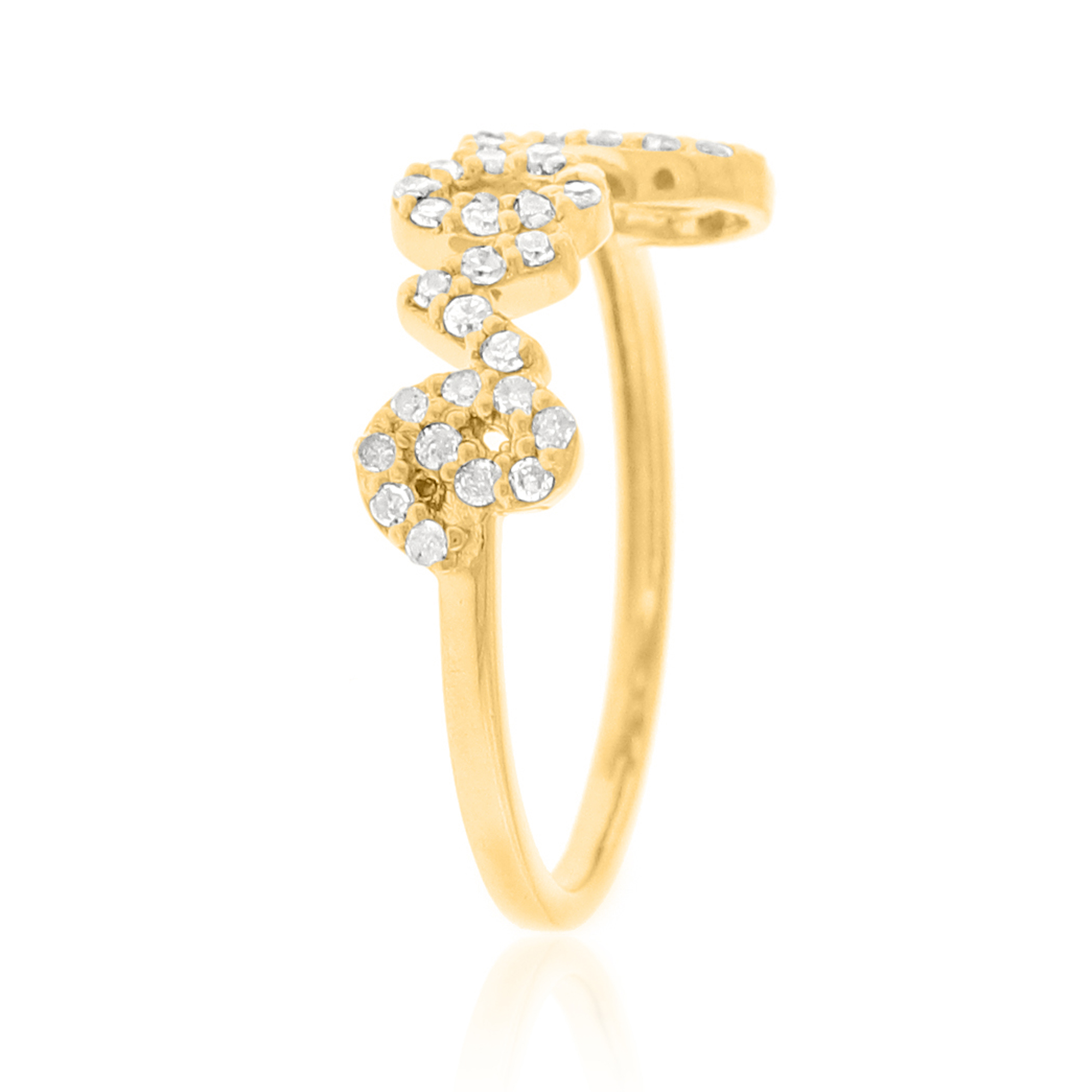 Sterling Silver Love Diamond Ring