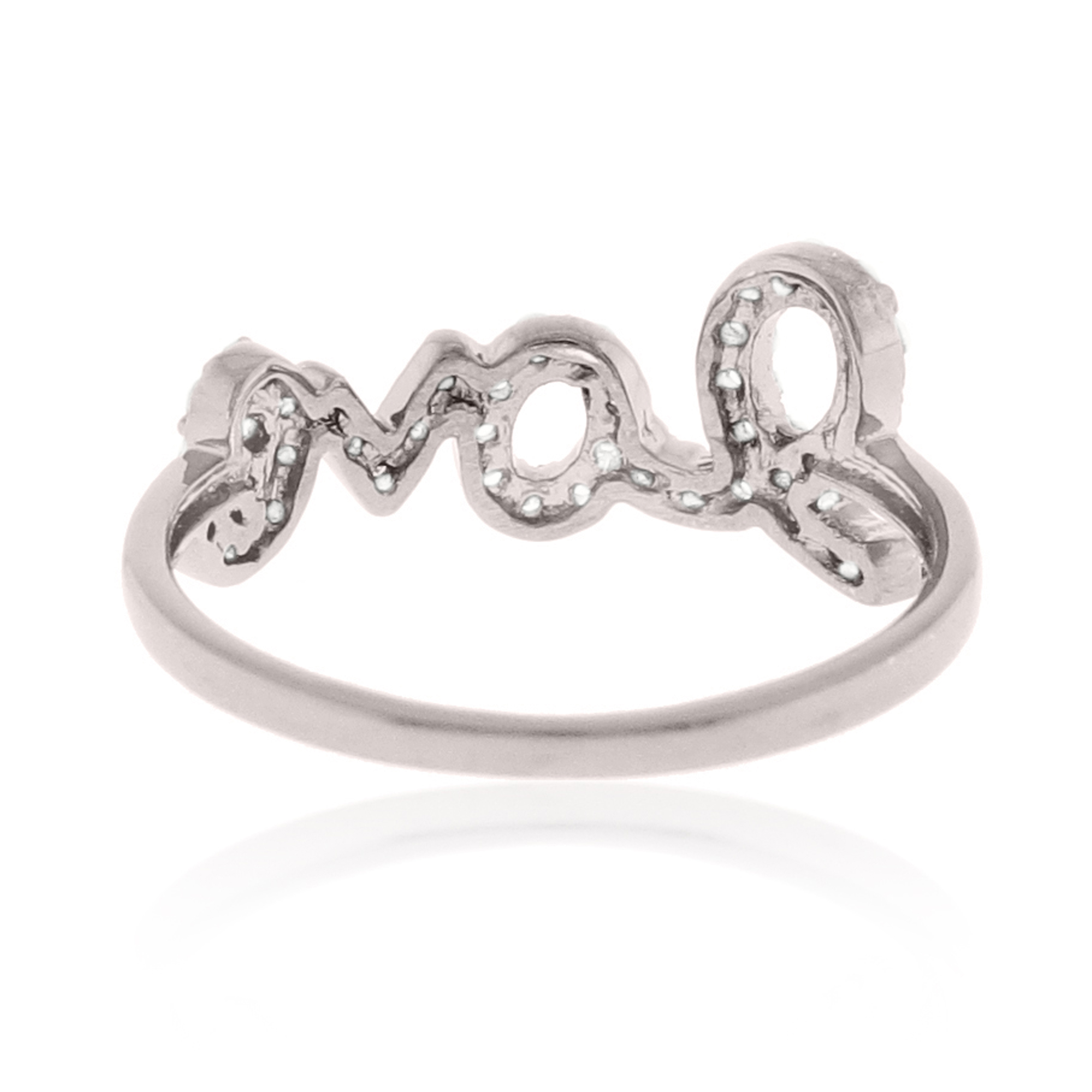 Sterling Silver Love Diamond Ring