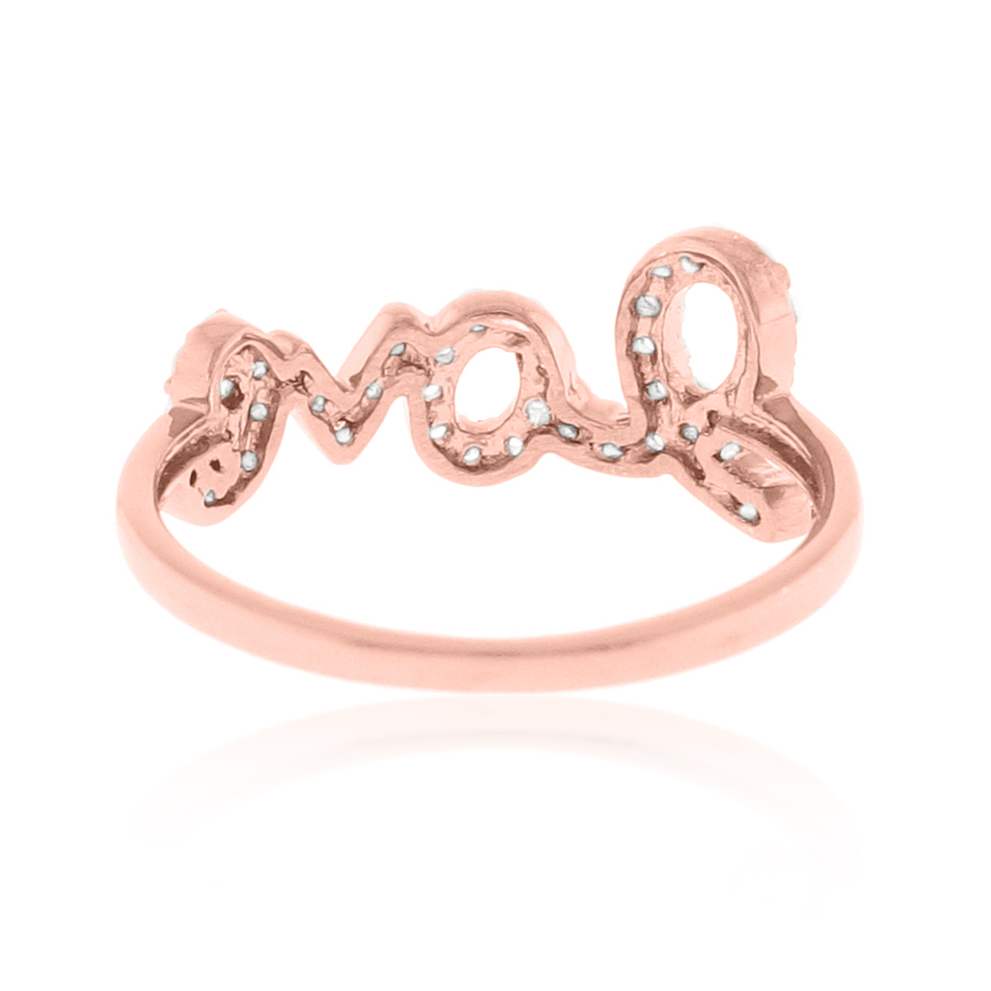 Sterling Silver Love Diamond Ring