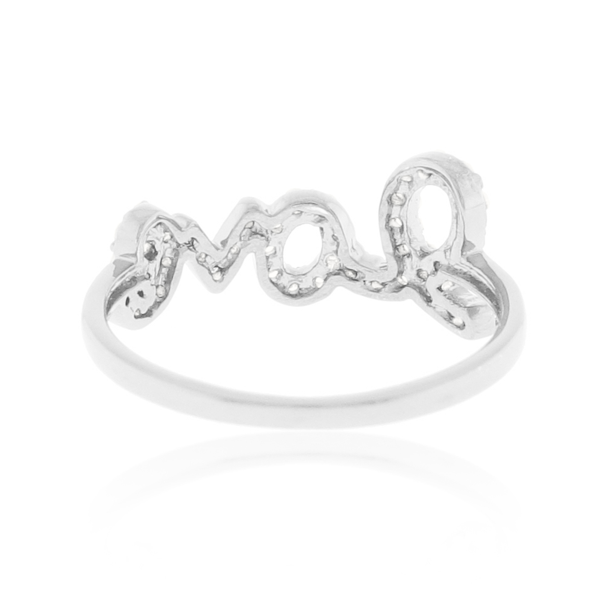 Sterling Silver Love Diamond Ring
