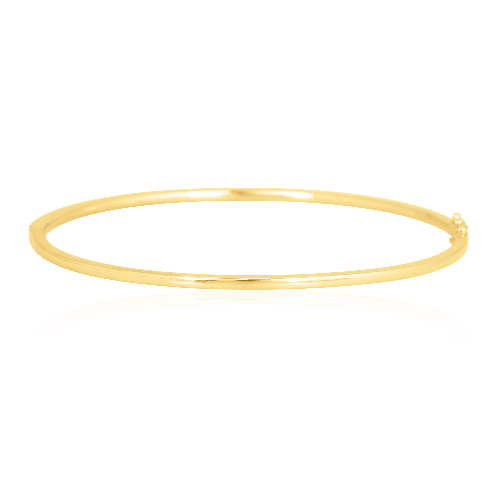 Single line Diamond Yellow Gold Openable Bangle
