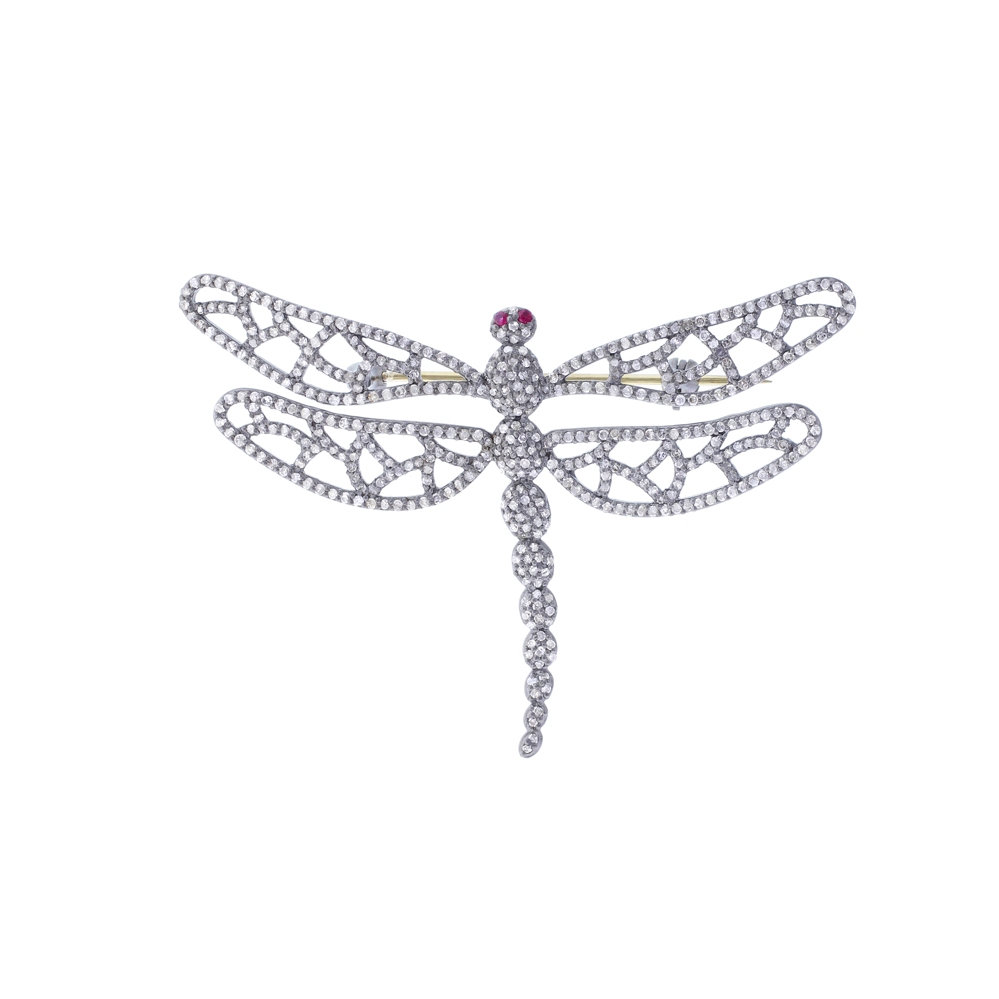 Sterling Silver Diamond Fly Brooch