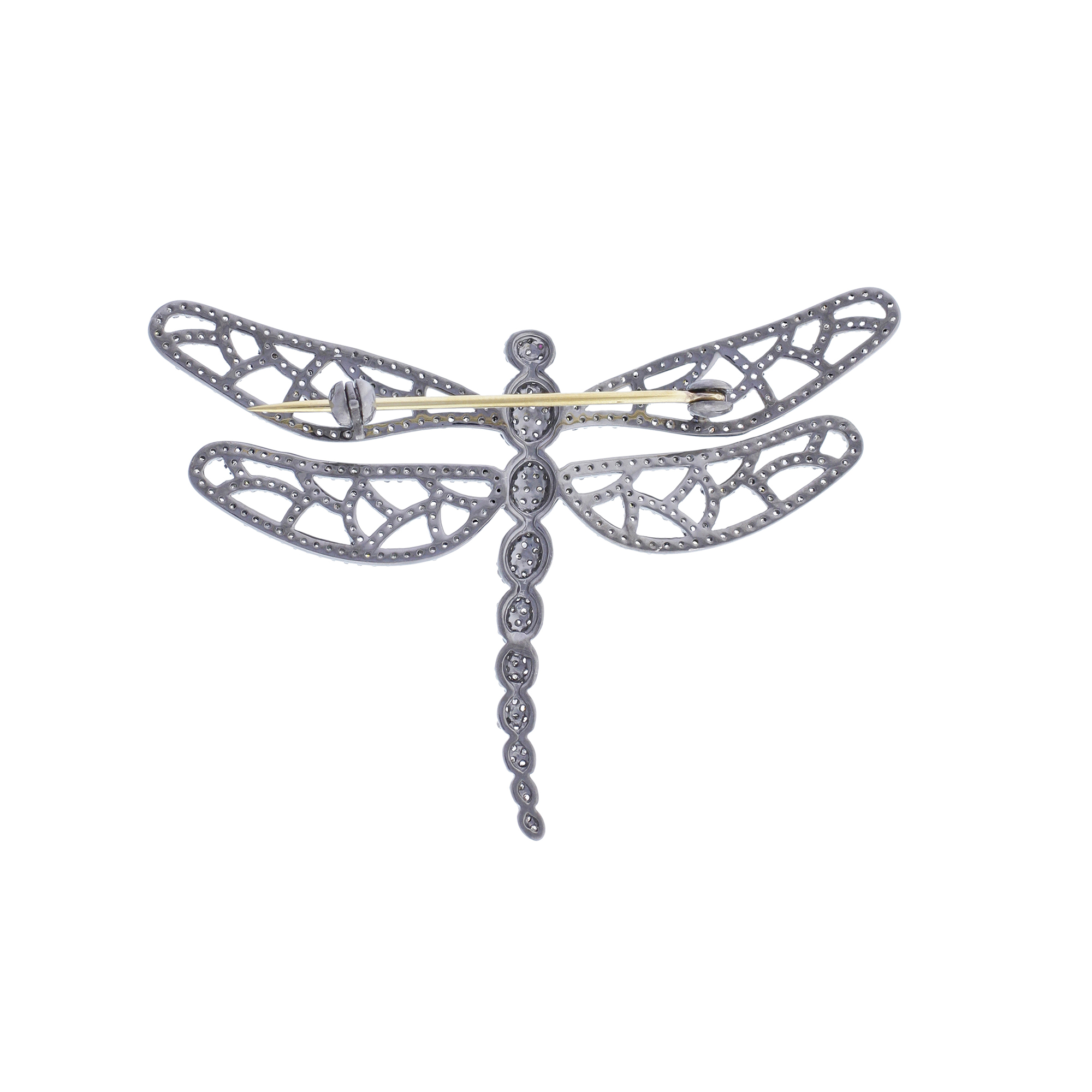Sterling Silver Diamond Fly Brooch