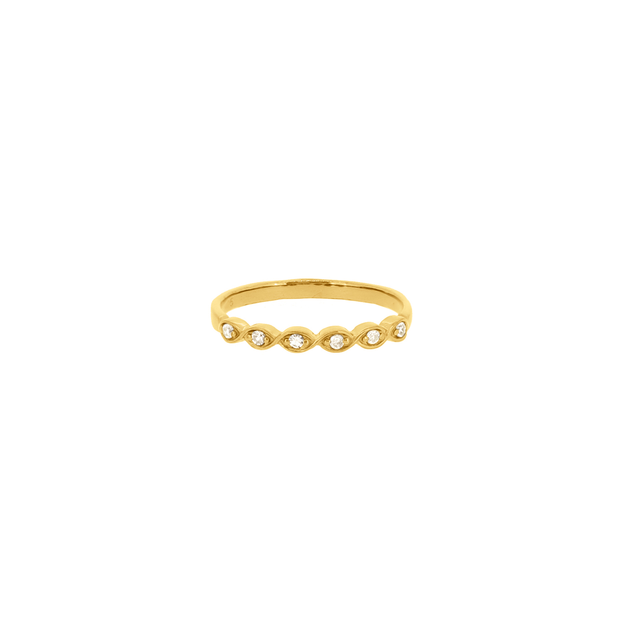 Sterling Silver Diamond Band Ring