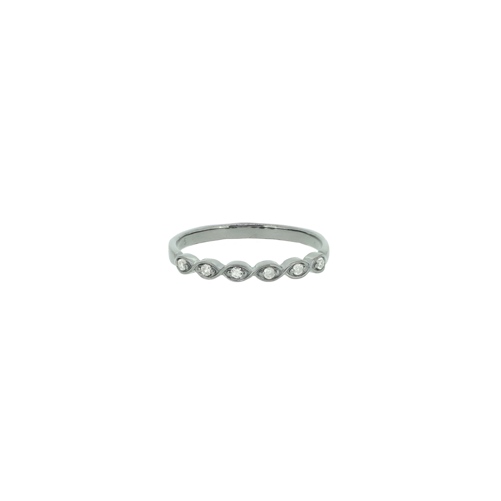 Sterling Silver Diamond Band Ring