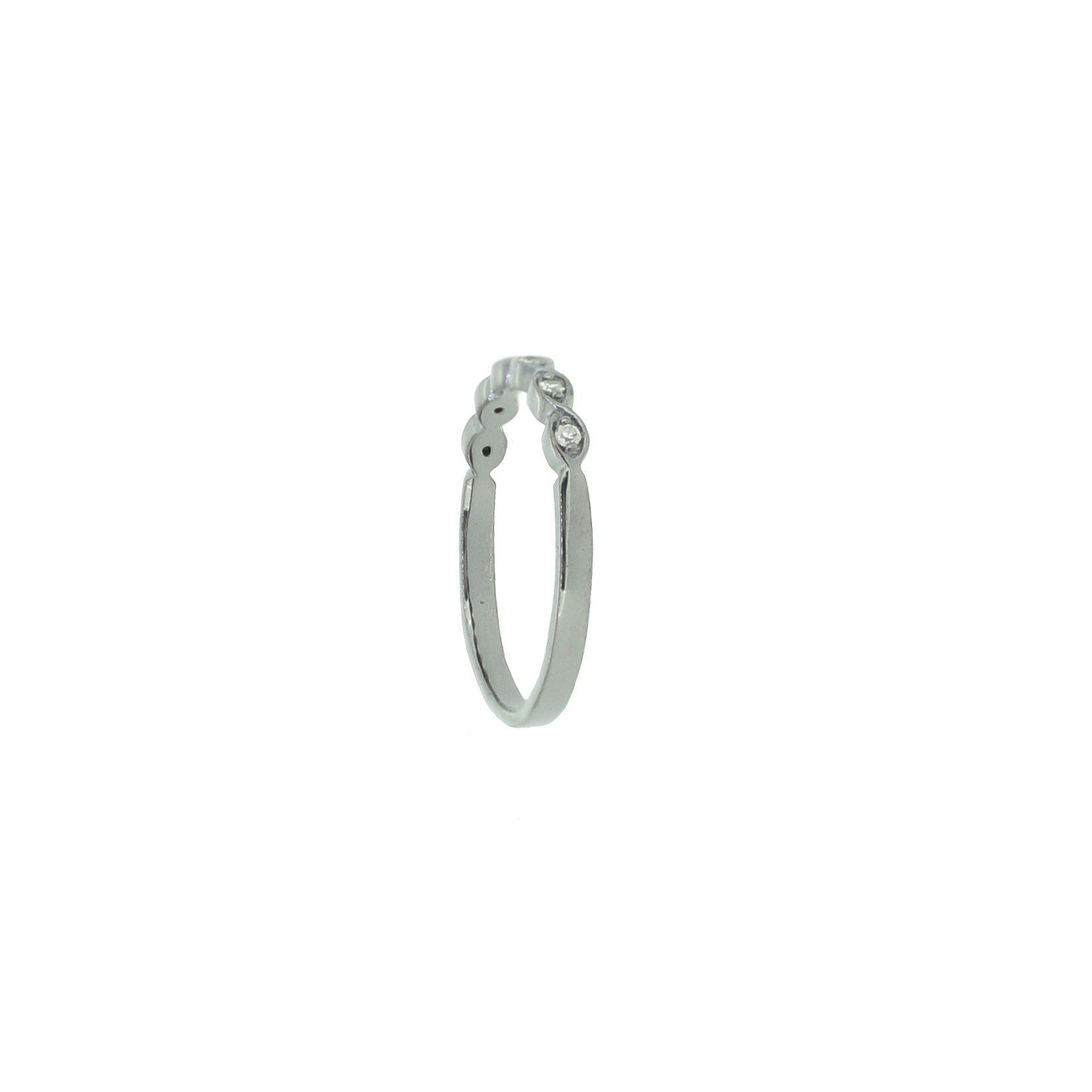 Sterling Silver Diamond Band Ring
