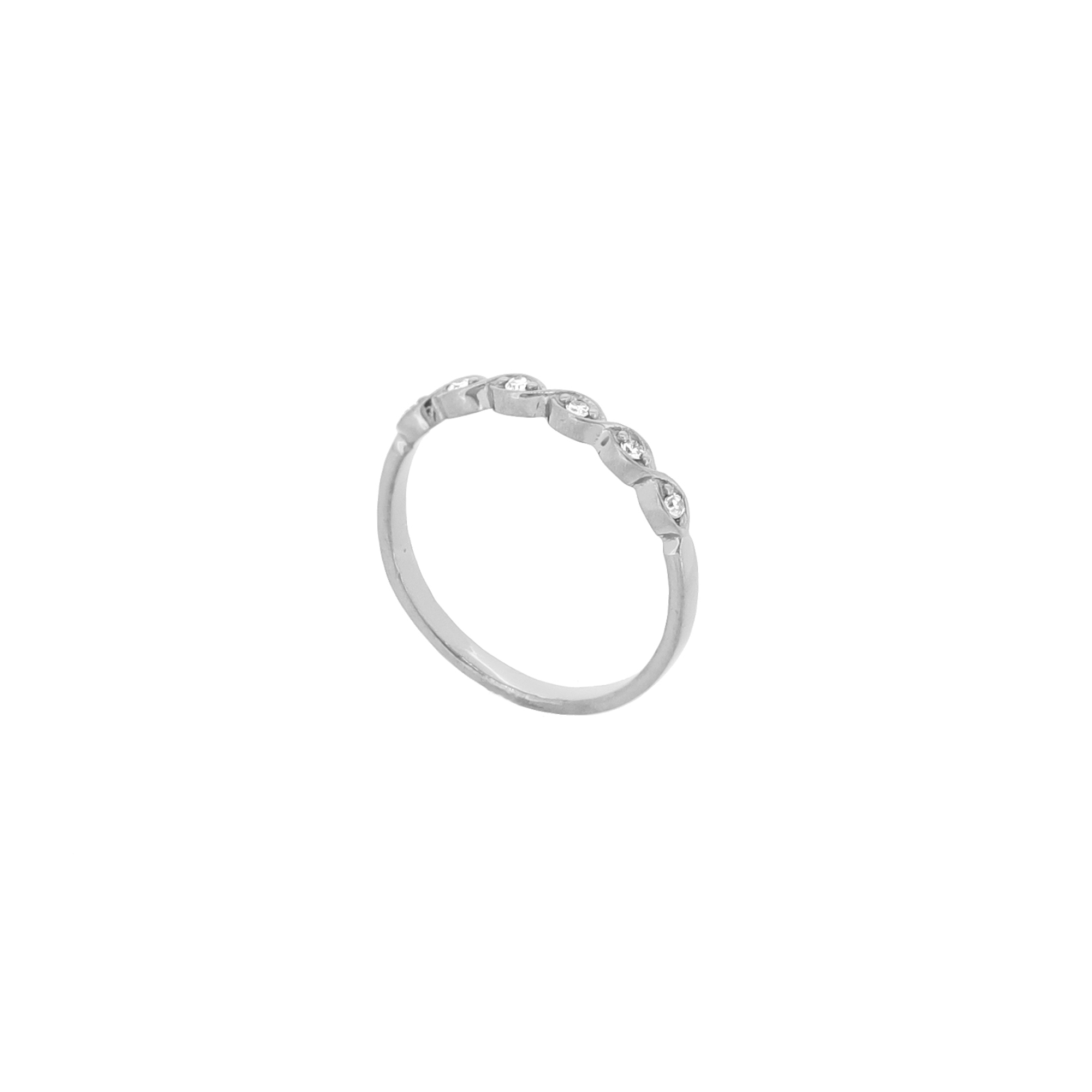 Sterling Silver Diamond Band Ring