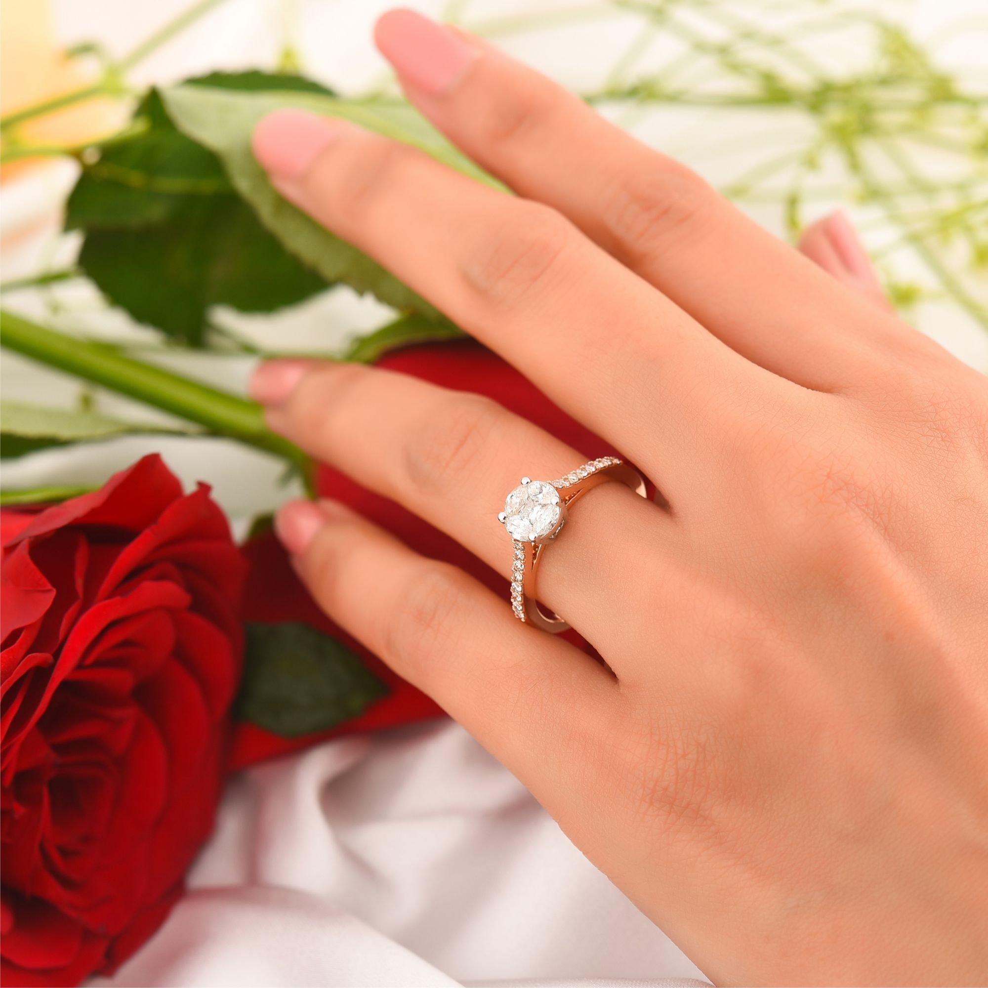 Rose Gold Diamond Ring