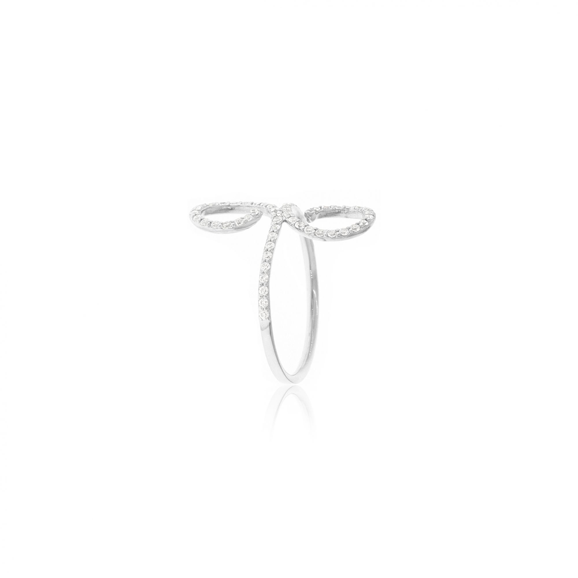 Sterling Silver Infinity Diamond Classic Ring