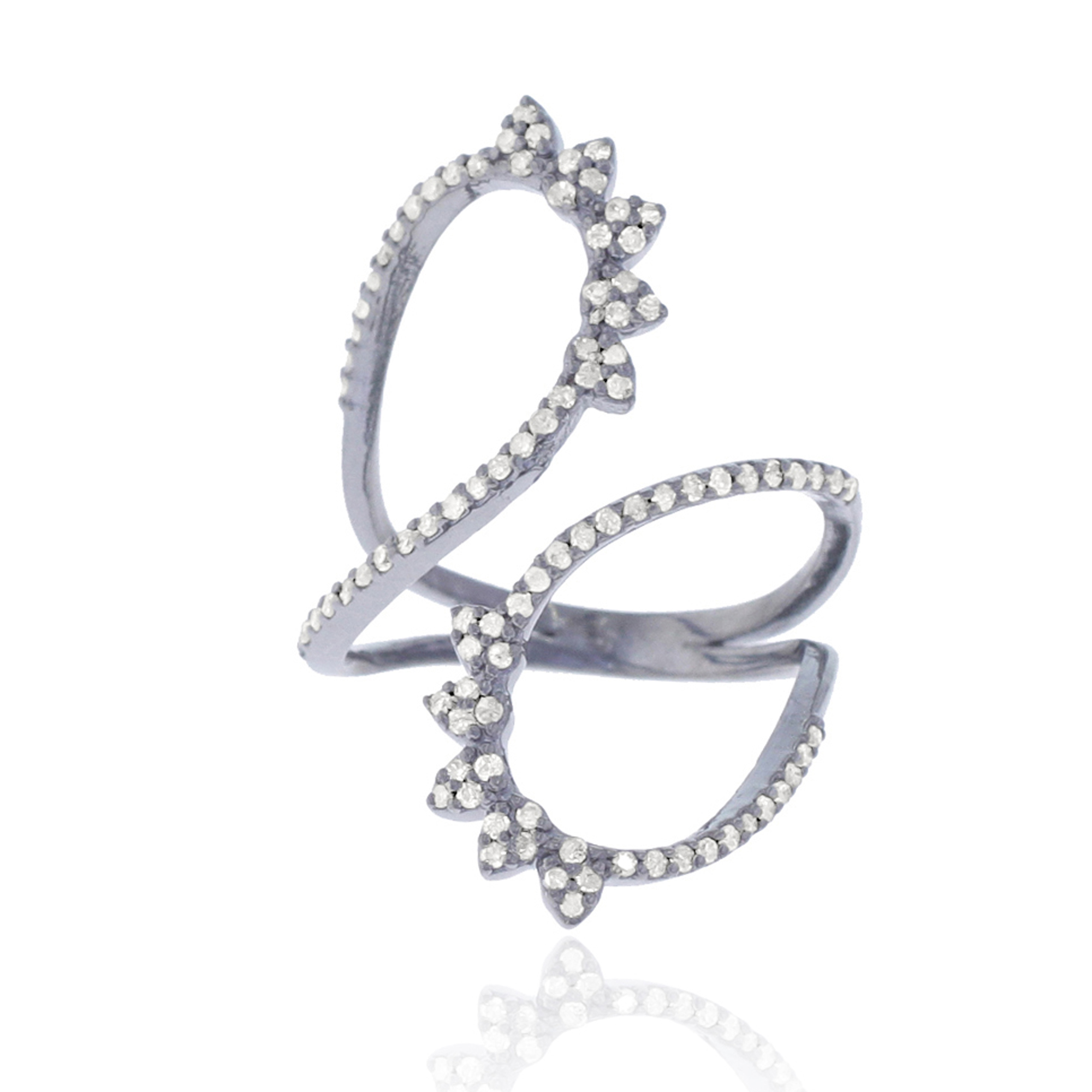 Sterling Silver Diamond Ring Guard