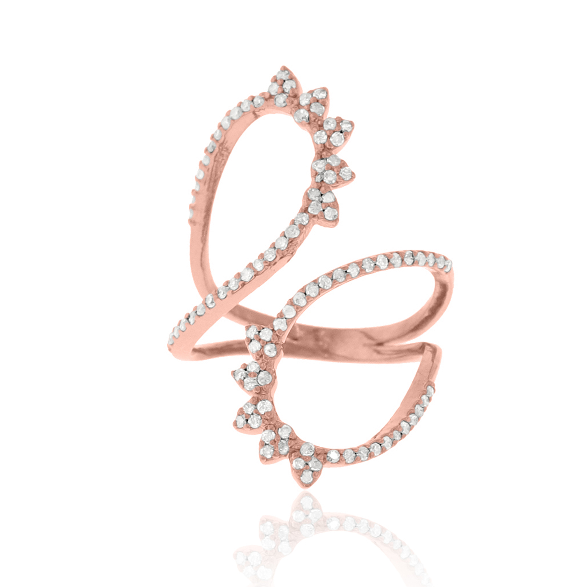 Sterling Silver Diamond Ring Guard