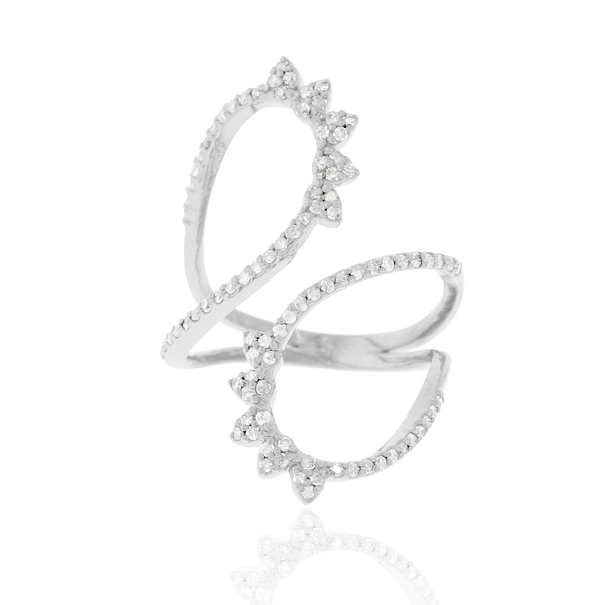 Sterling Silver Diamond Ring Guard