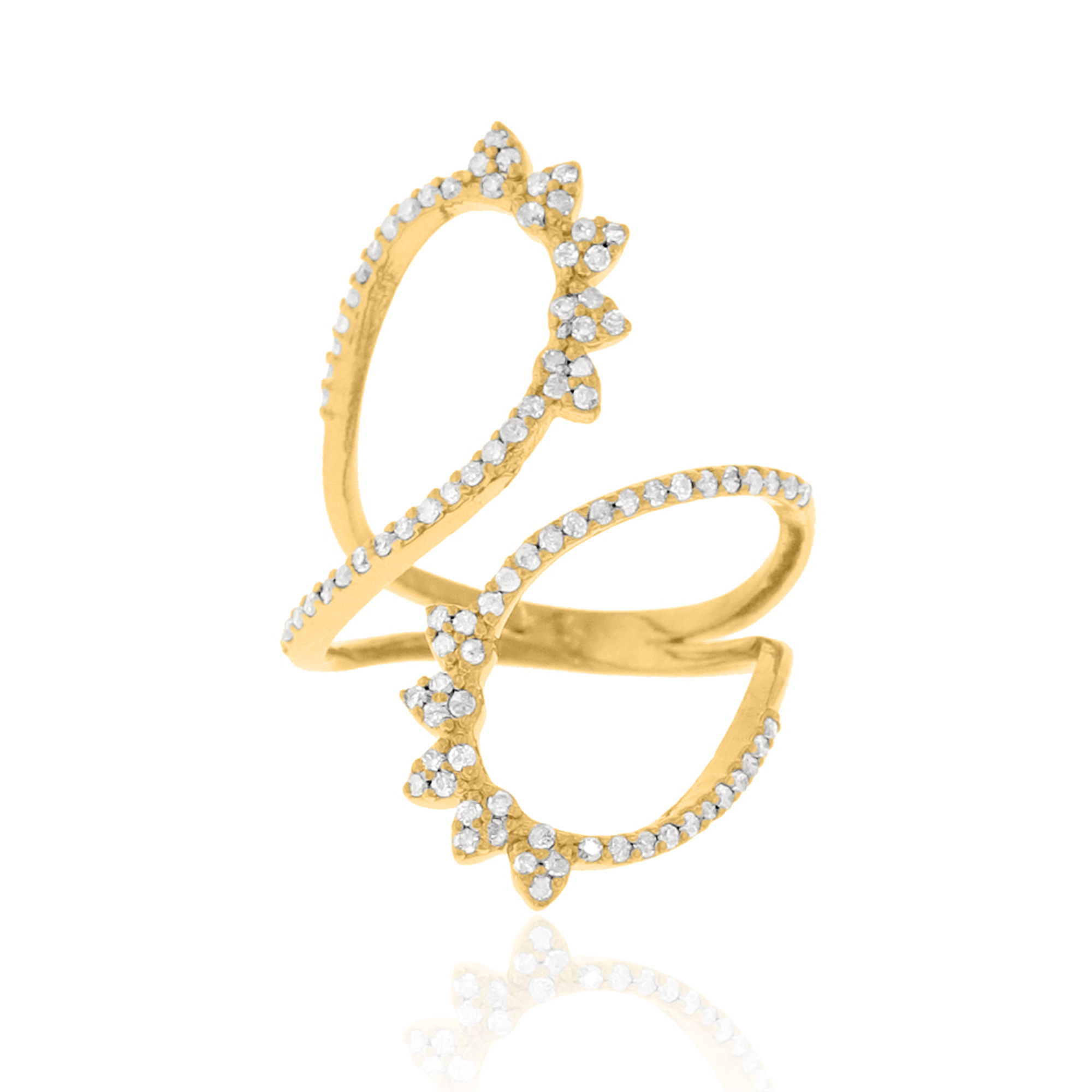 Sterling Silver Diamond Ring Guard