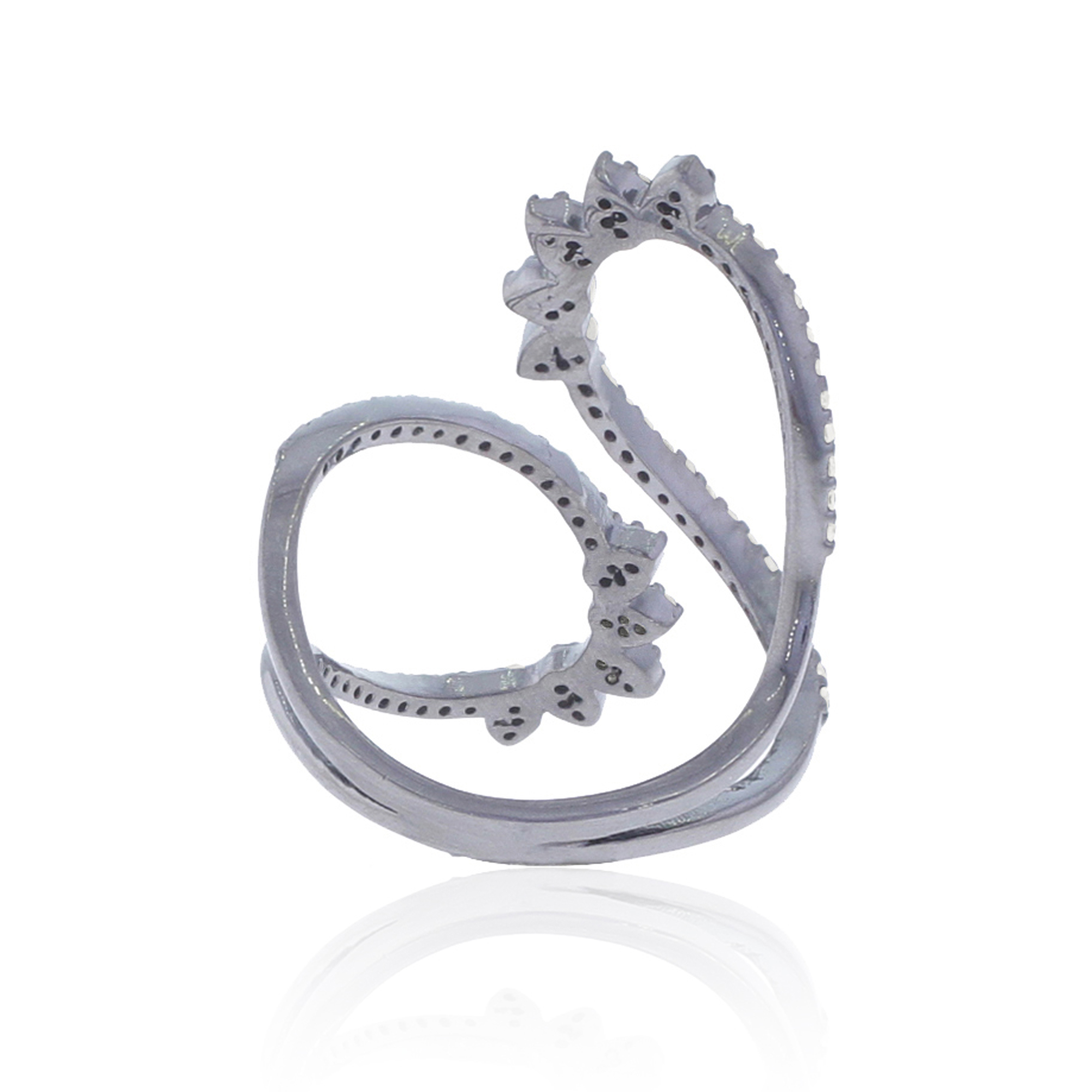 Sterling Silver Diamond Ring Guard