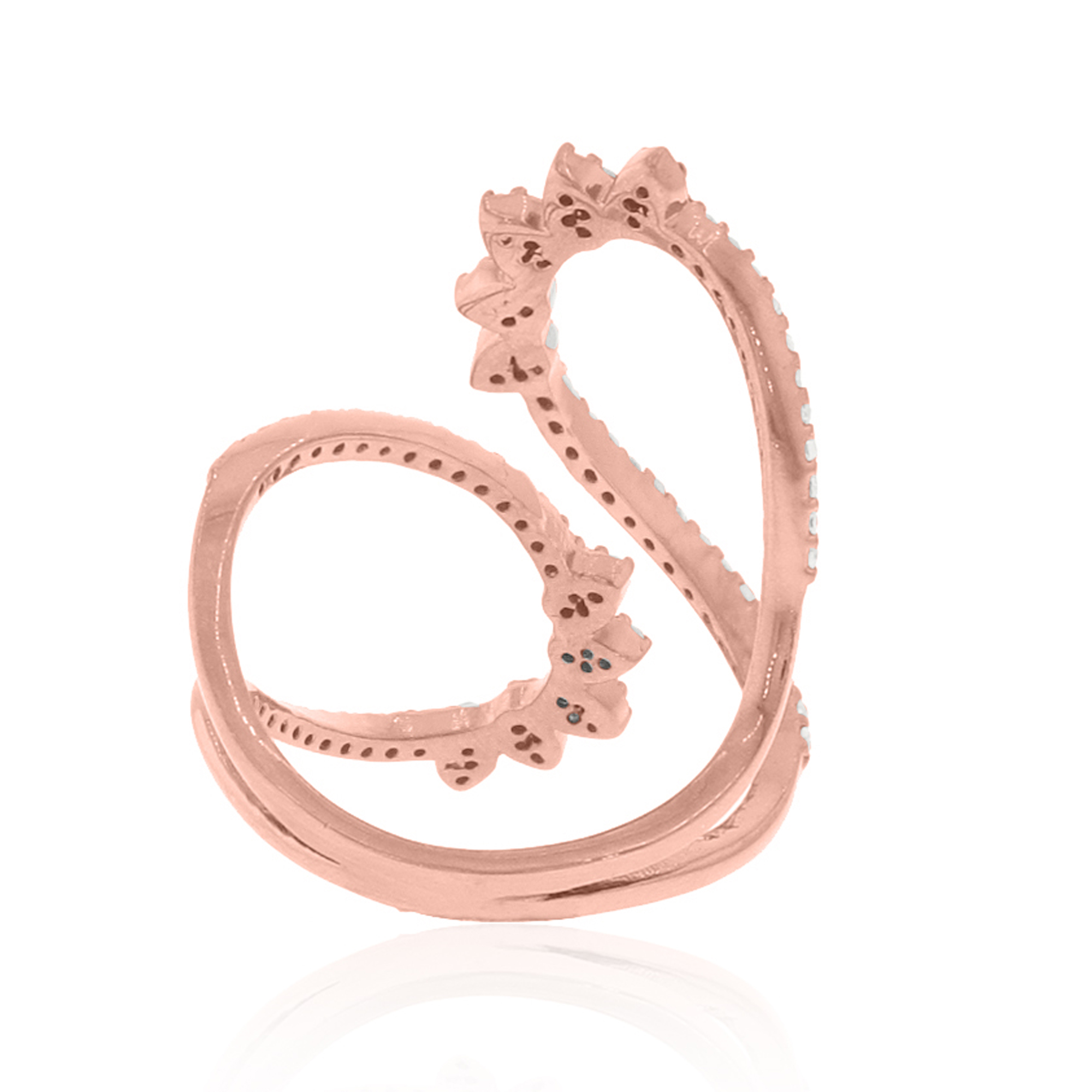 Sterling Silver Diamond Ring Guard