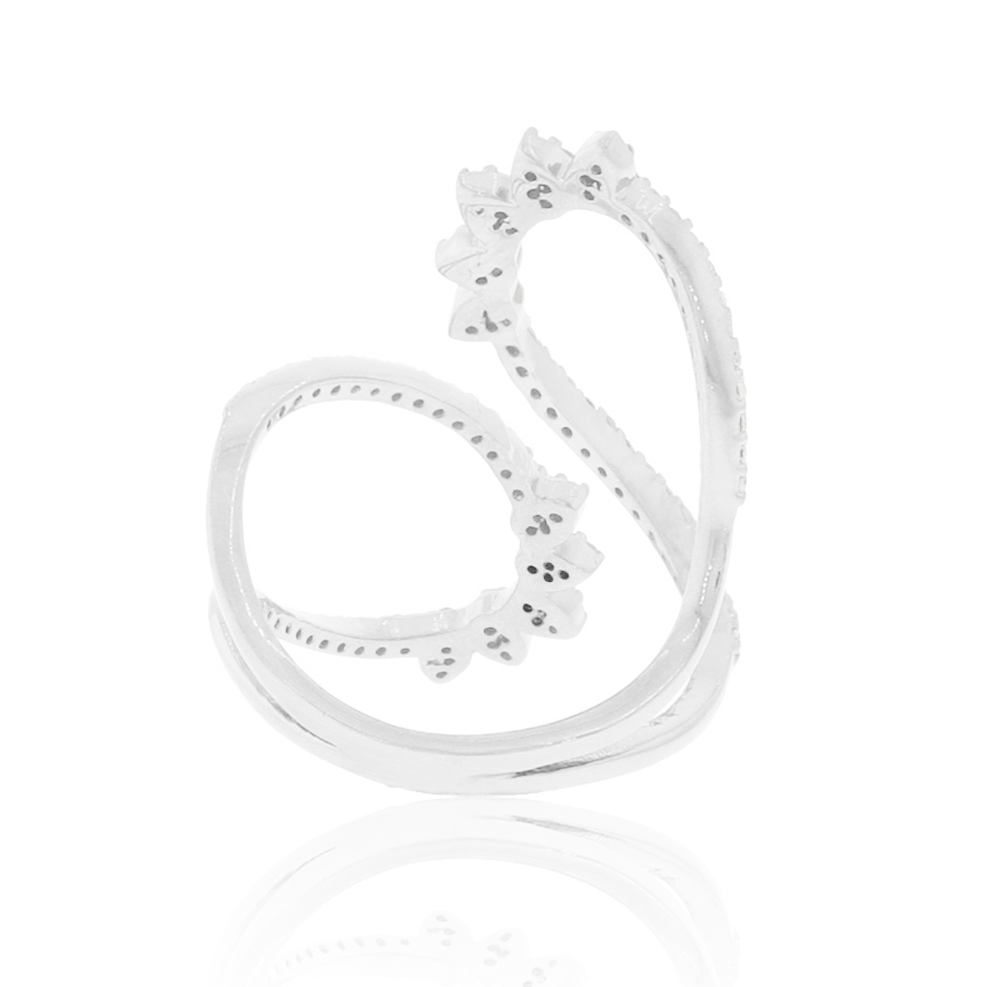 Sterling Silver Diamond Ring Guard