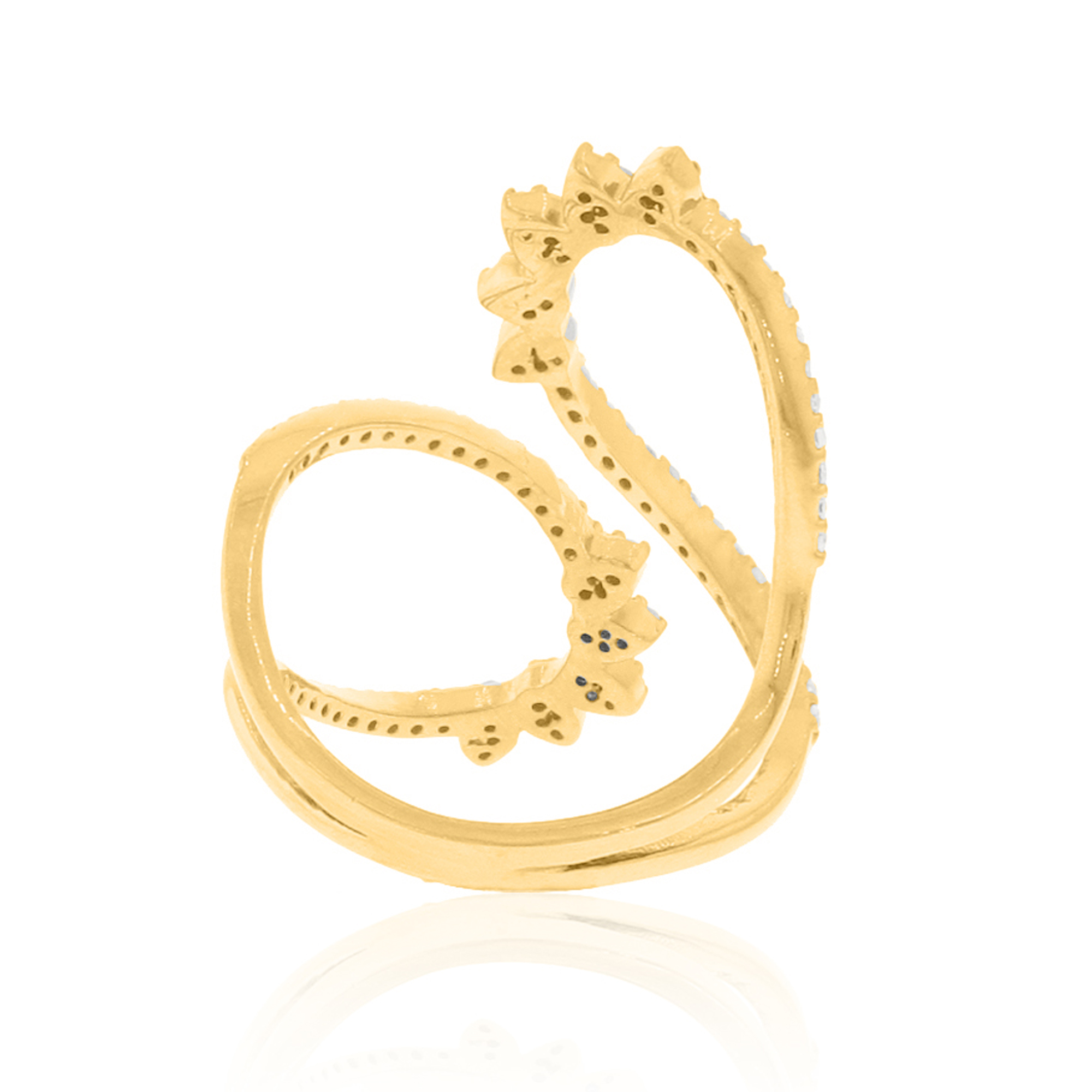 Sterling Silver Diamond Ring Guard