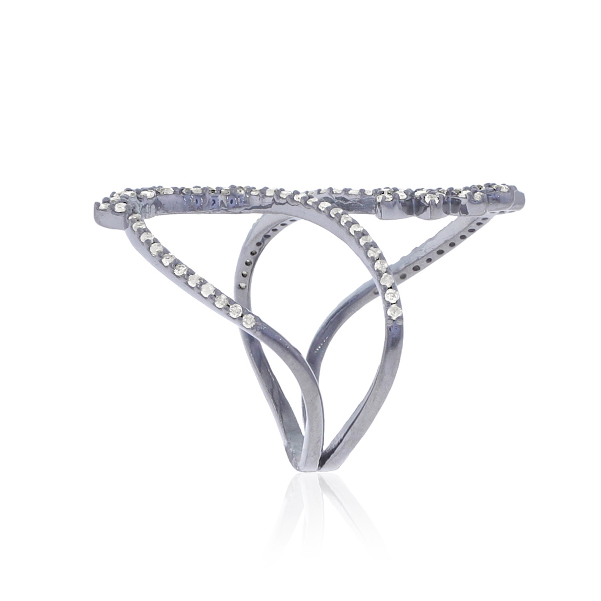 Sterling Silver Diamond Ring Guard