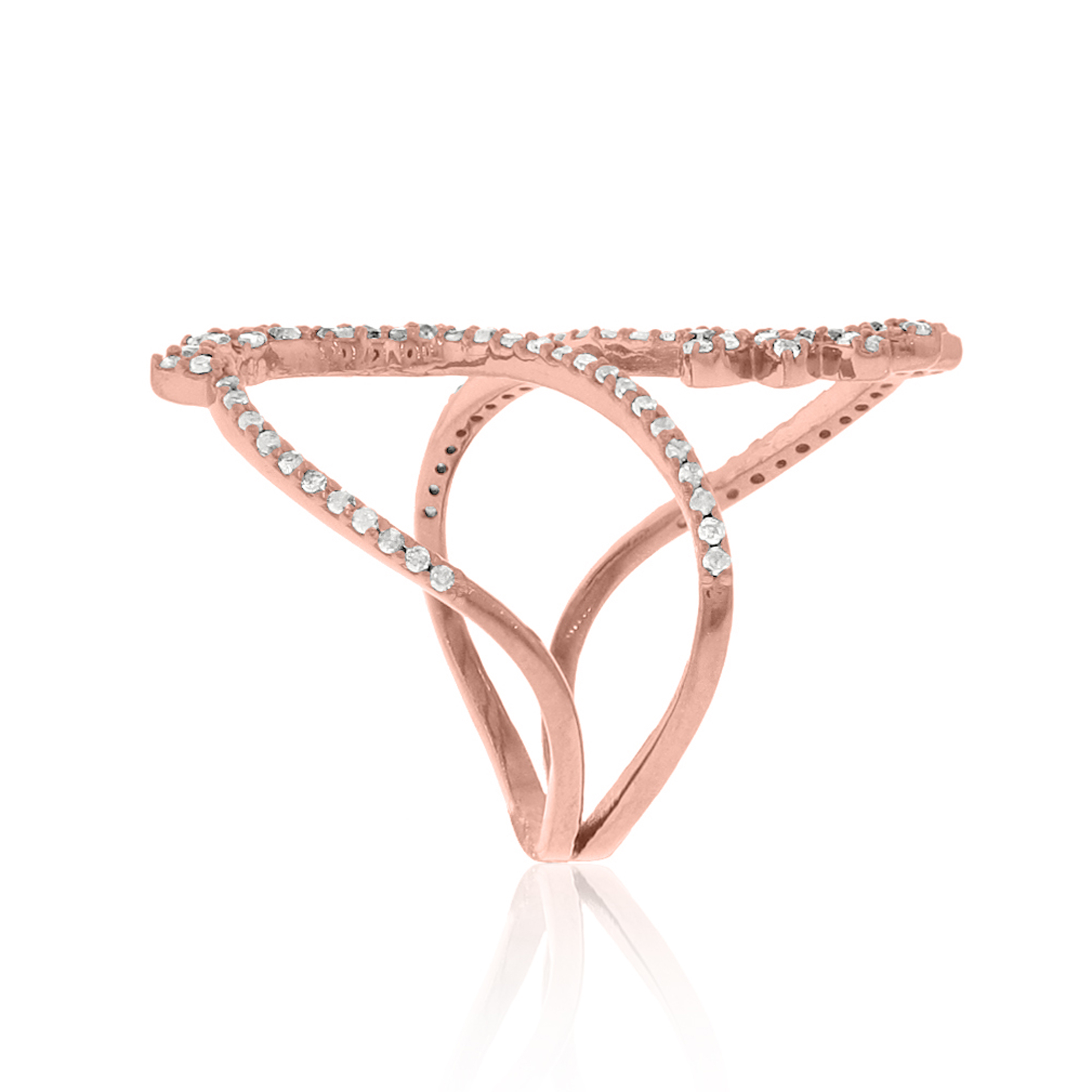 Sterling Silver Diamond Ring Guard