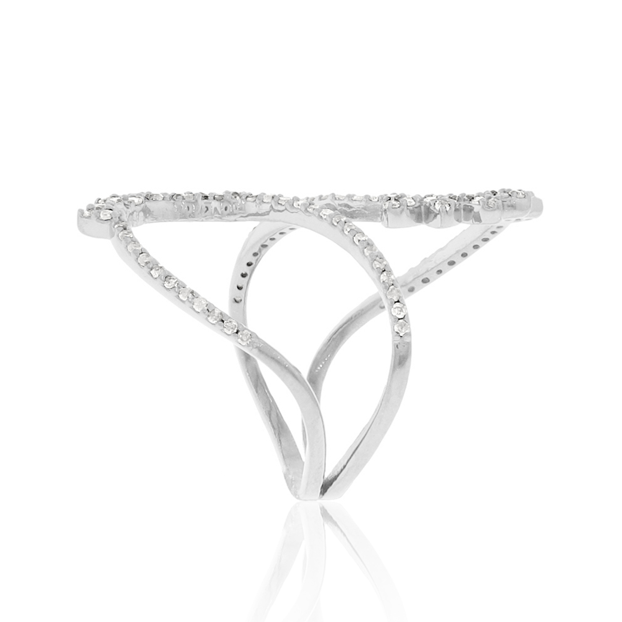 Sterling Silver Diamond Ring Guard
